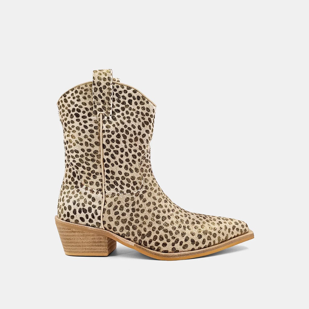 Gold Cheetah Boots