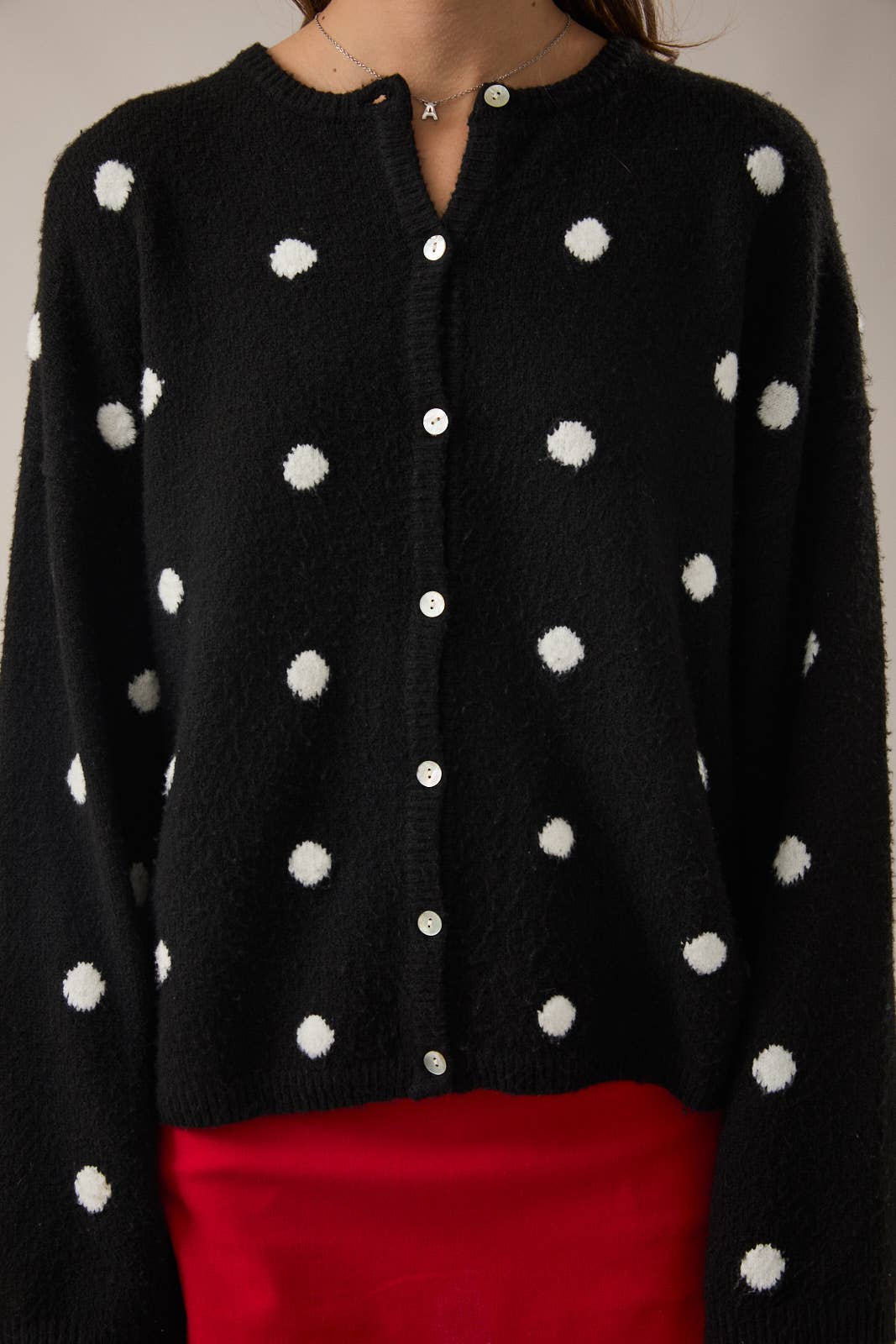 POLKA DOT SWEATER CARDIGAN