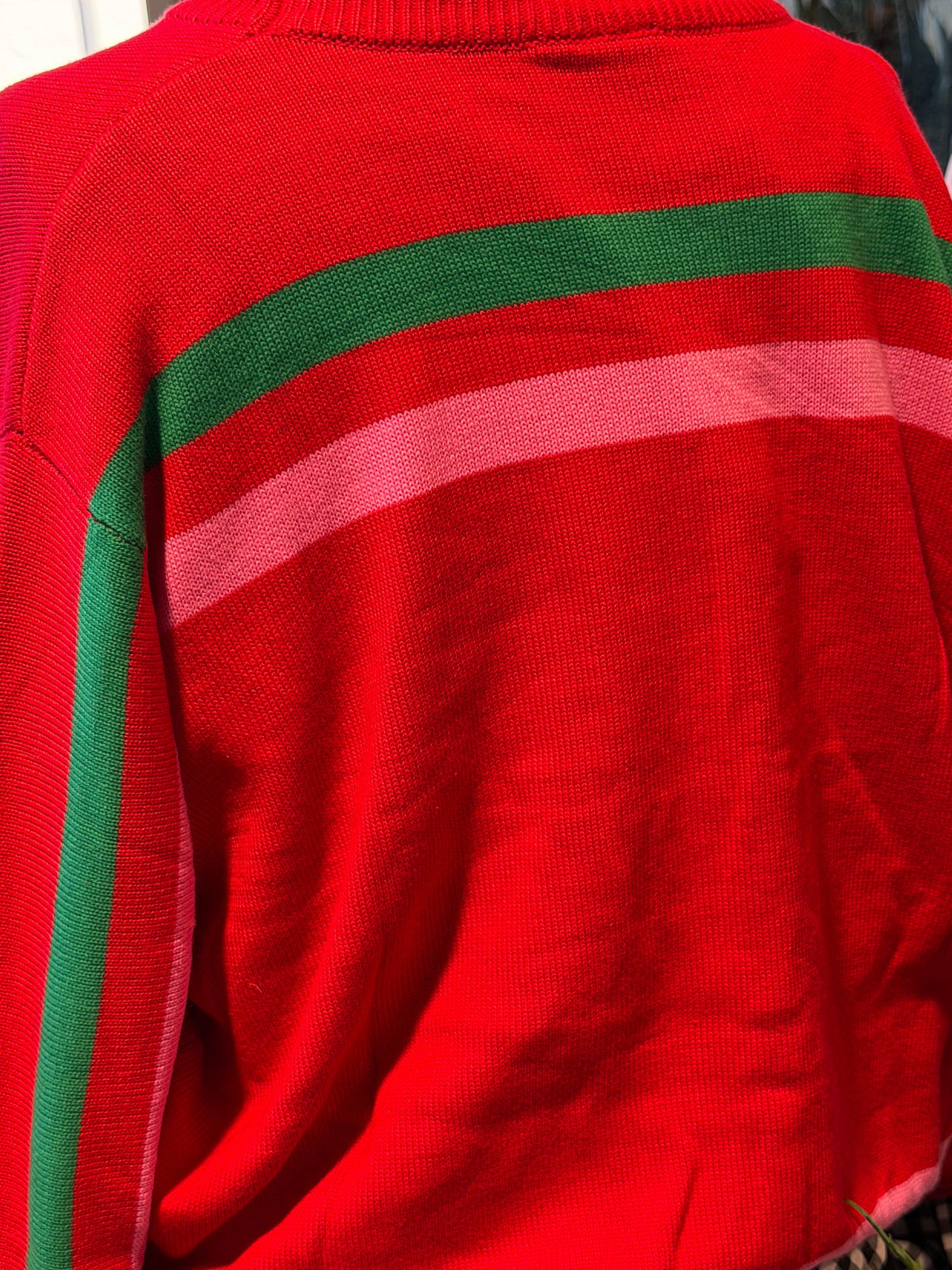 Green and Pink Sleigh Santa