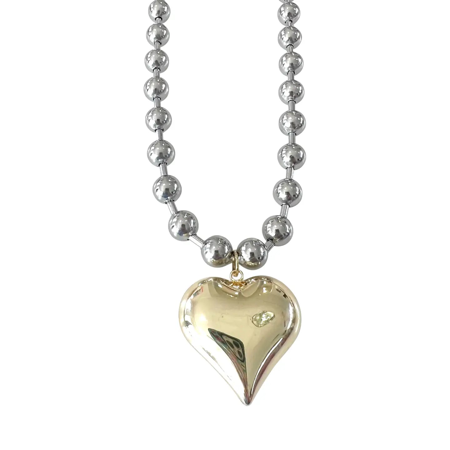 Lucy Puff Heart Necklace***