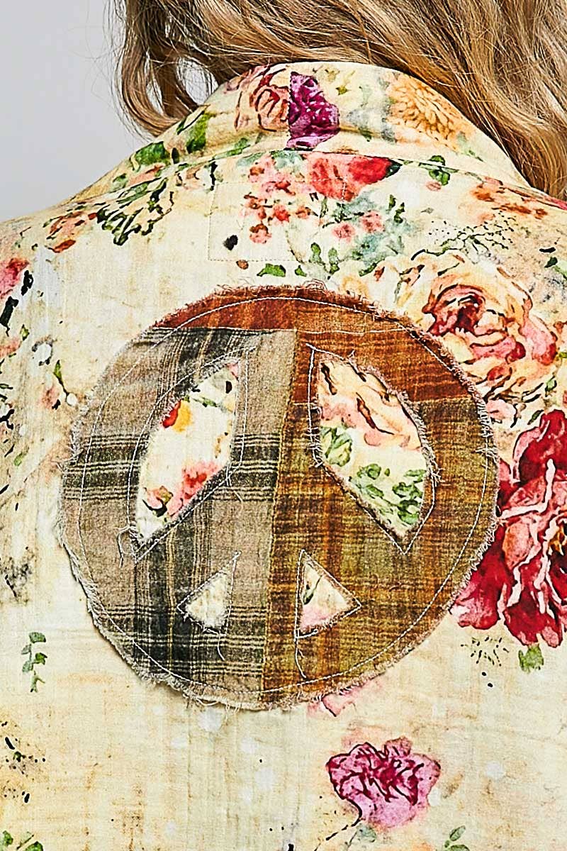 Boho Reversible Floral Patchwork Cardigan