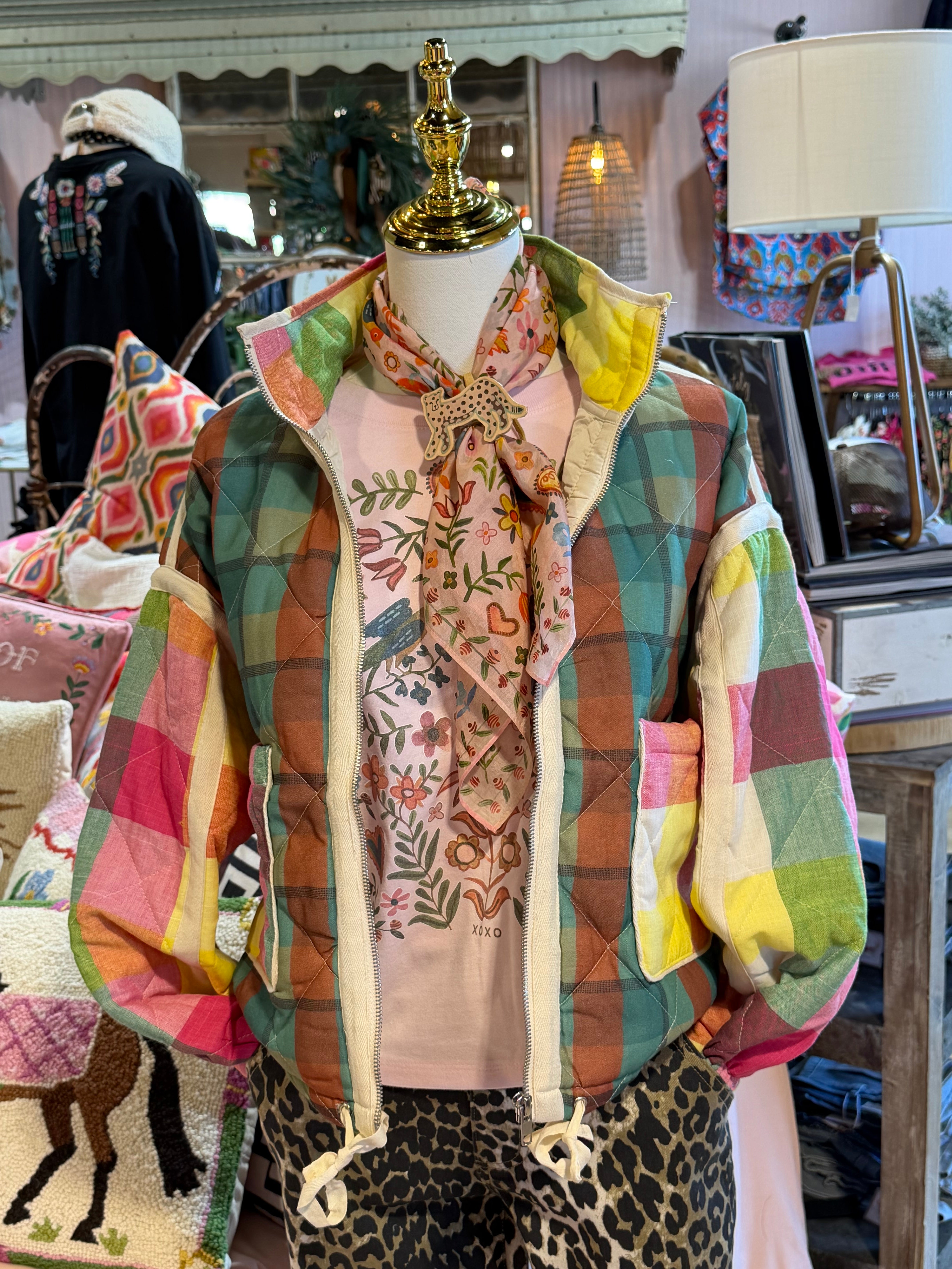 Quilted Patchwork Puffer