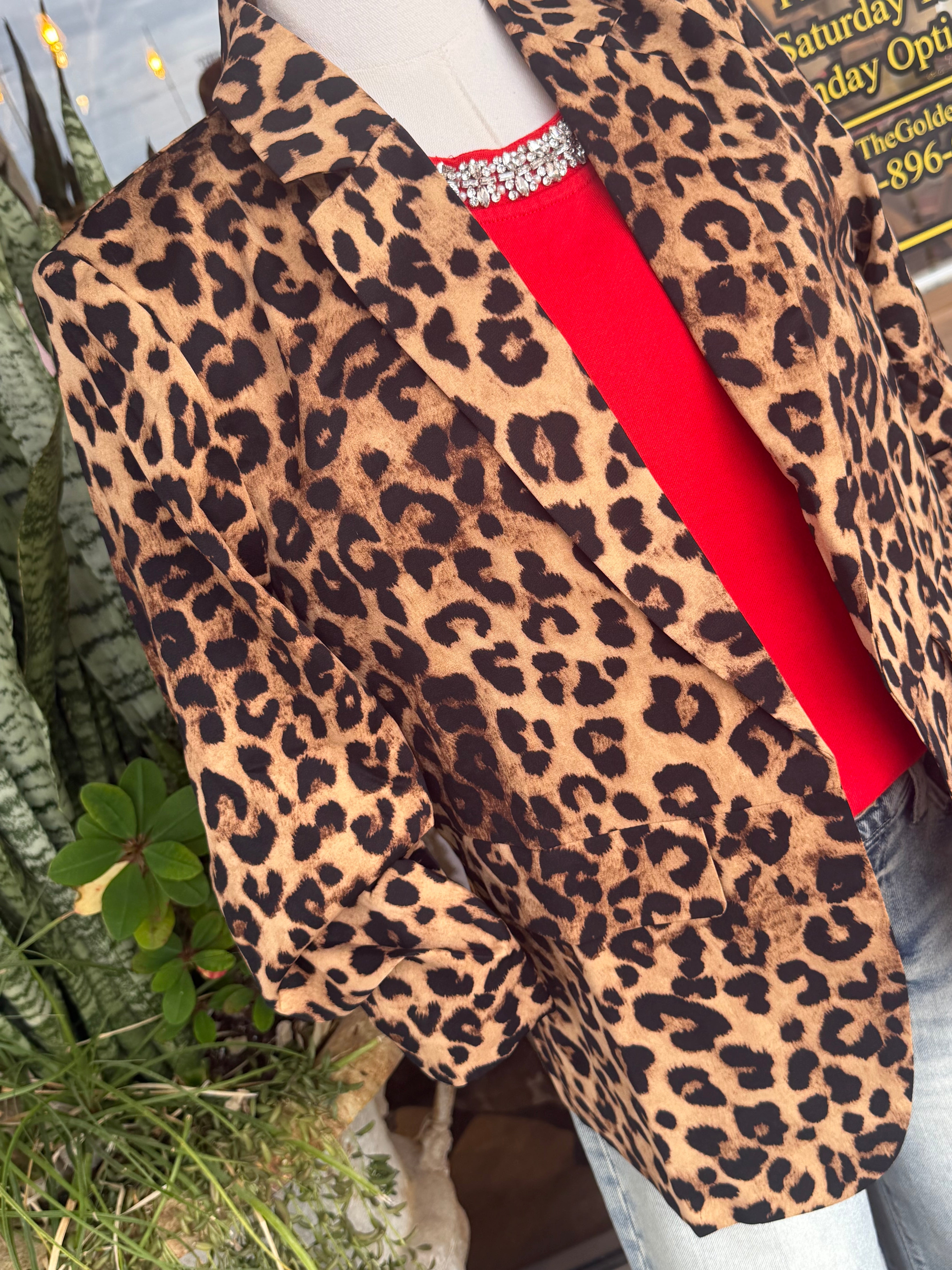 Leopard Printed Blazer