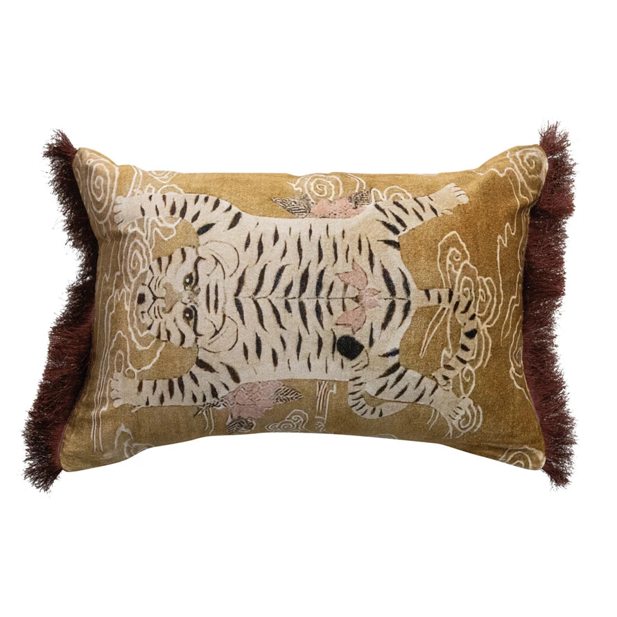 Tiger In Tibet Pillow