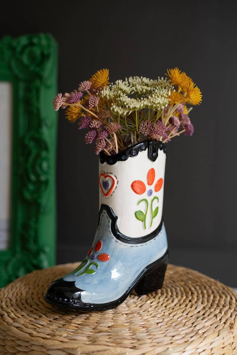 Ceramic Boot Vase