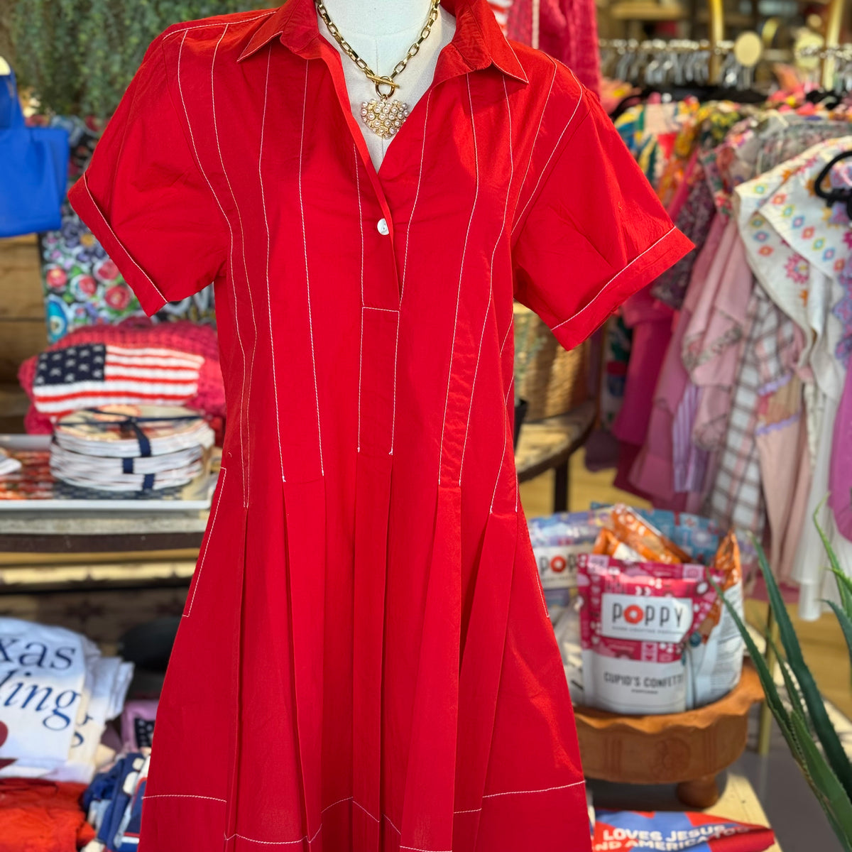 Shanna Red Dress — The Golden Antler Boutique