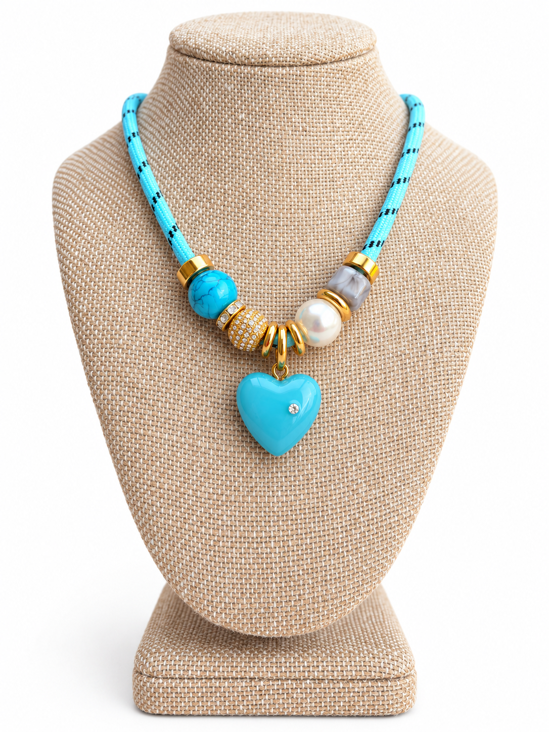 Blue Skies Heart Necklace