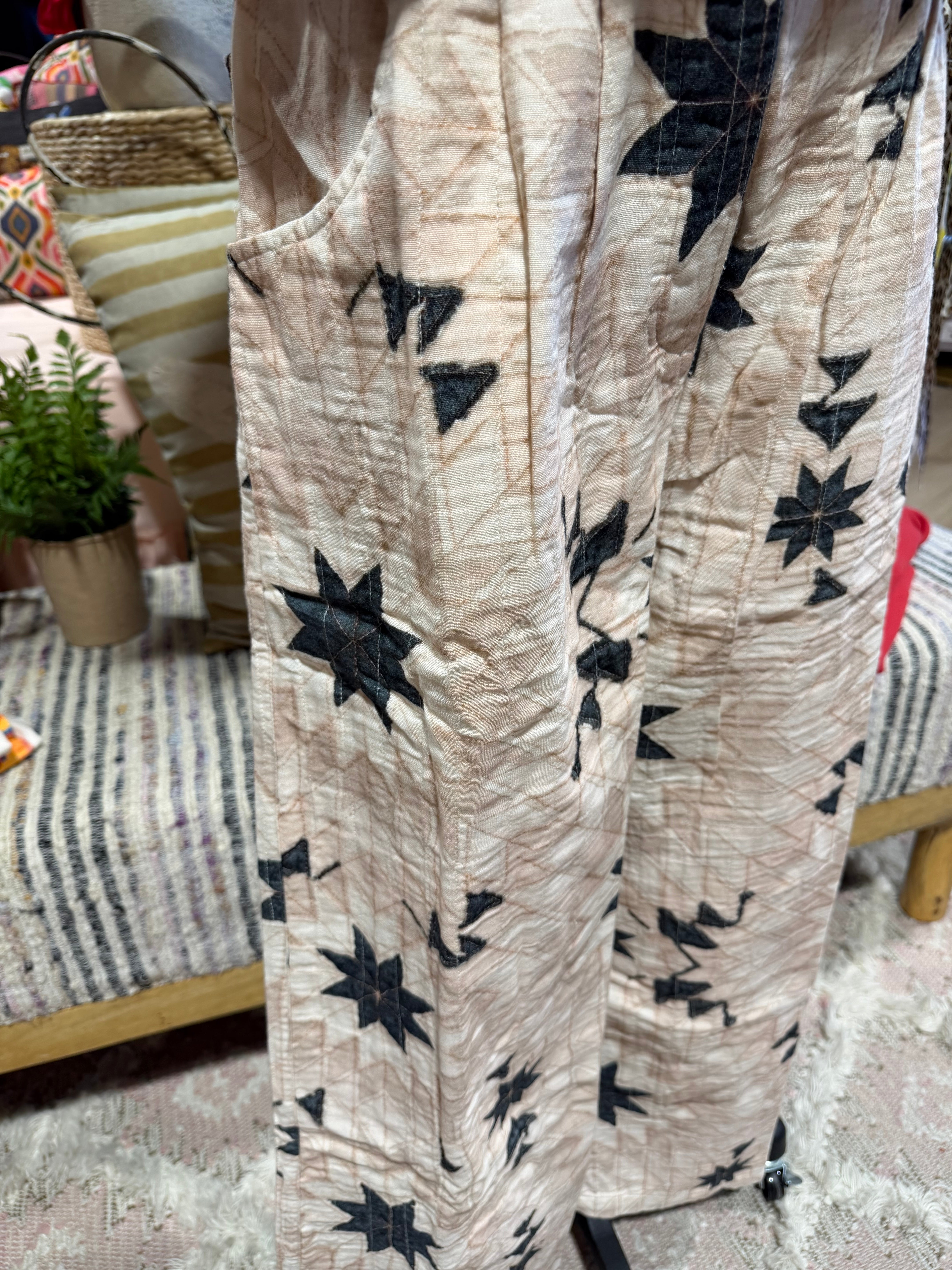 Geometric Star Quilted Pants