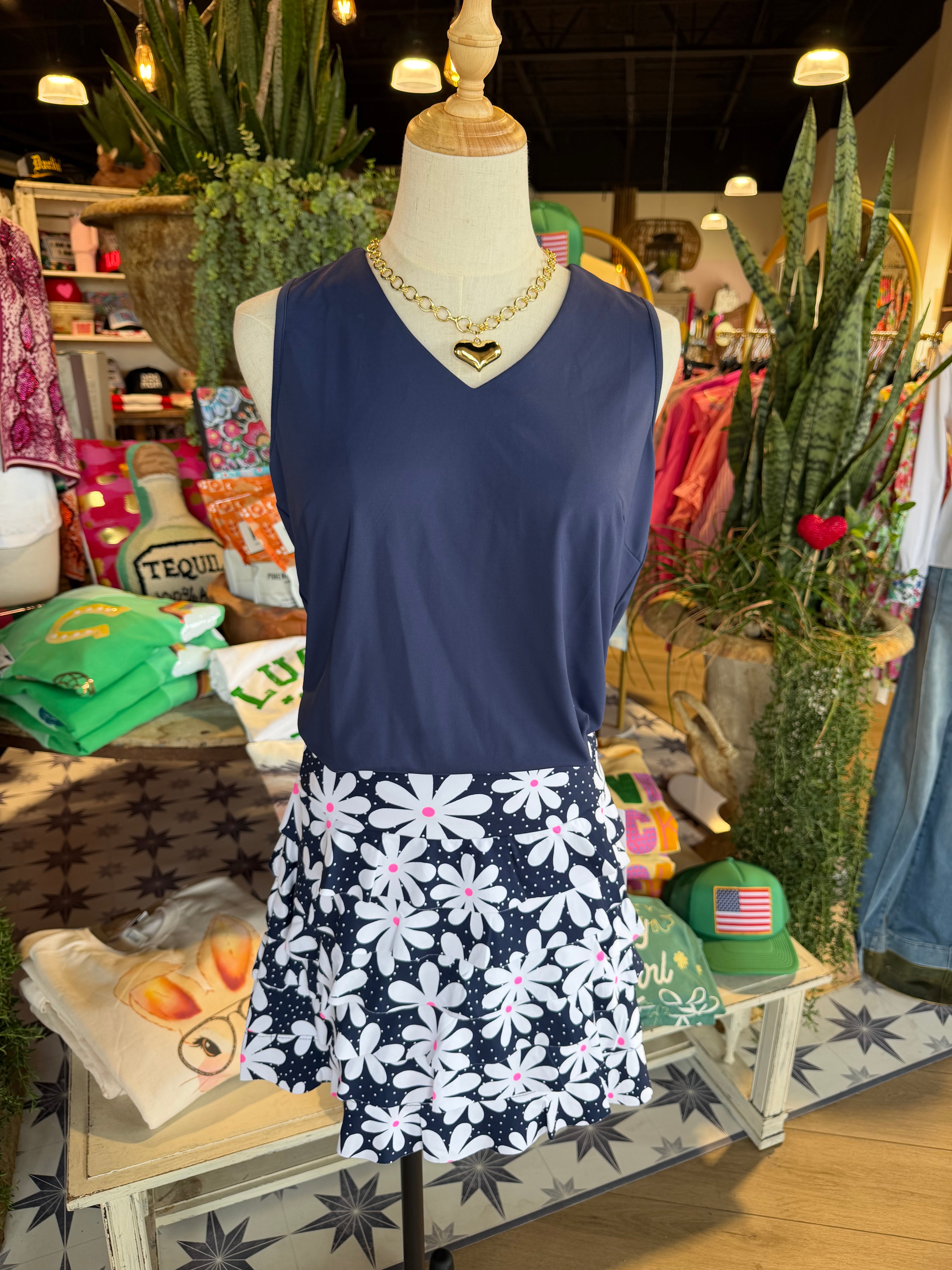 Kelly Navy Top