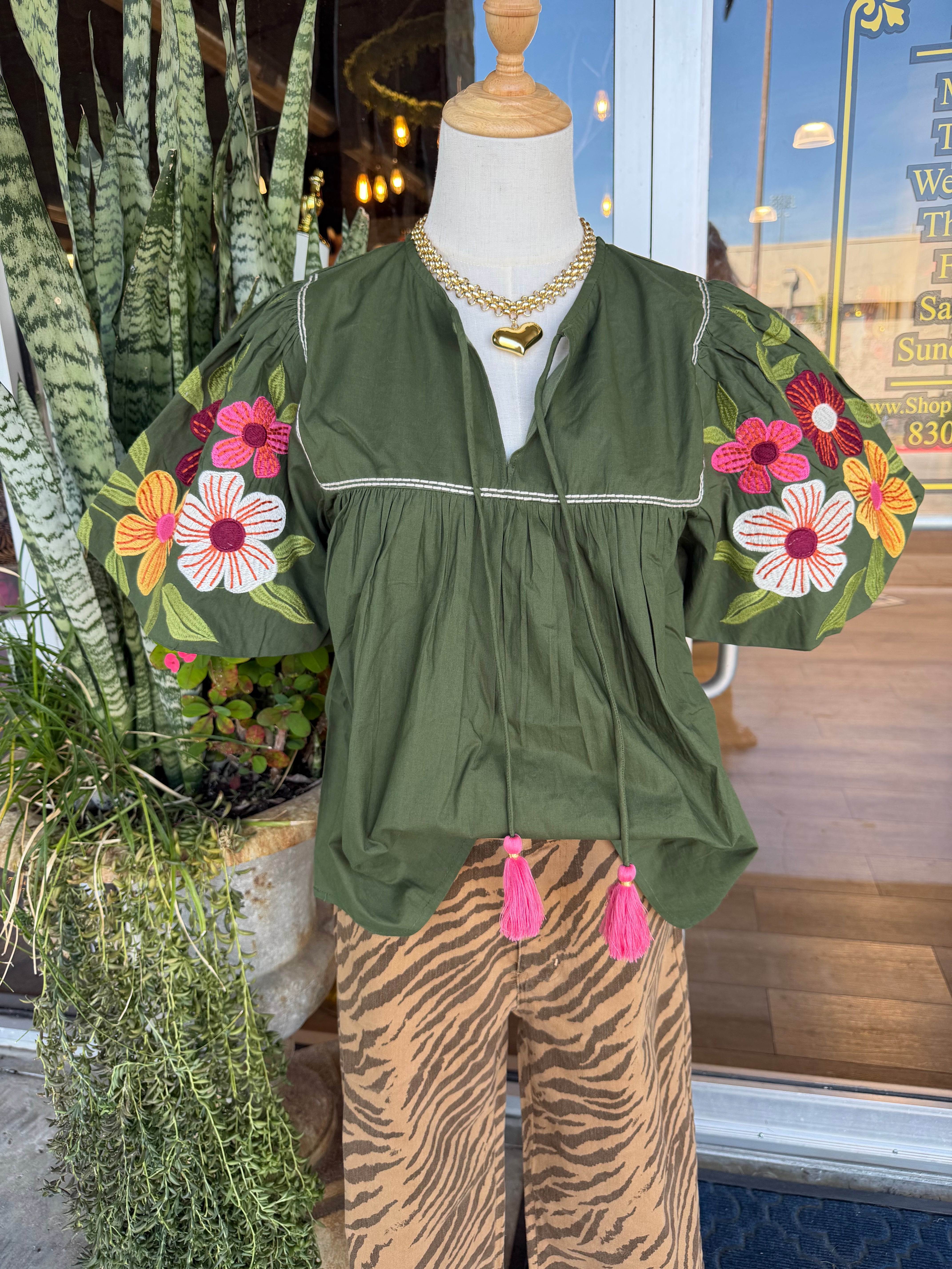 Fallon Embroidery Top