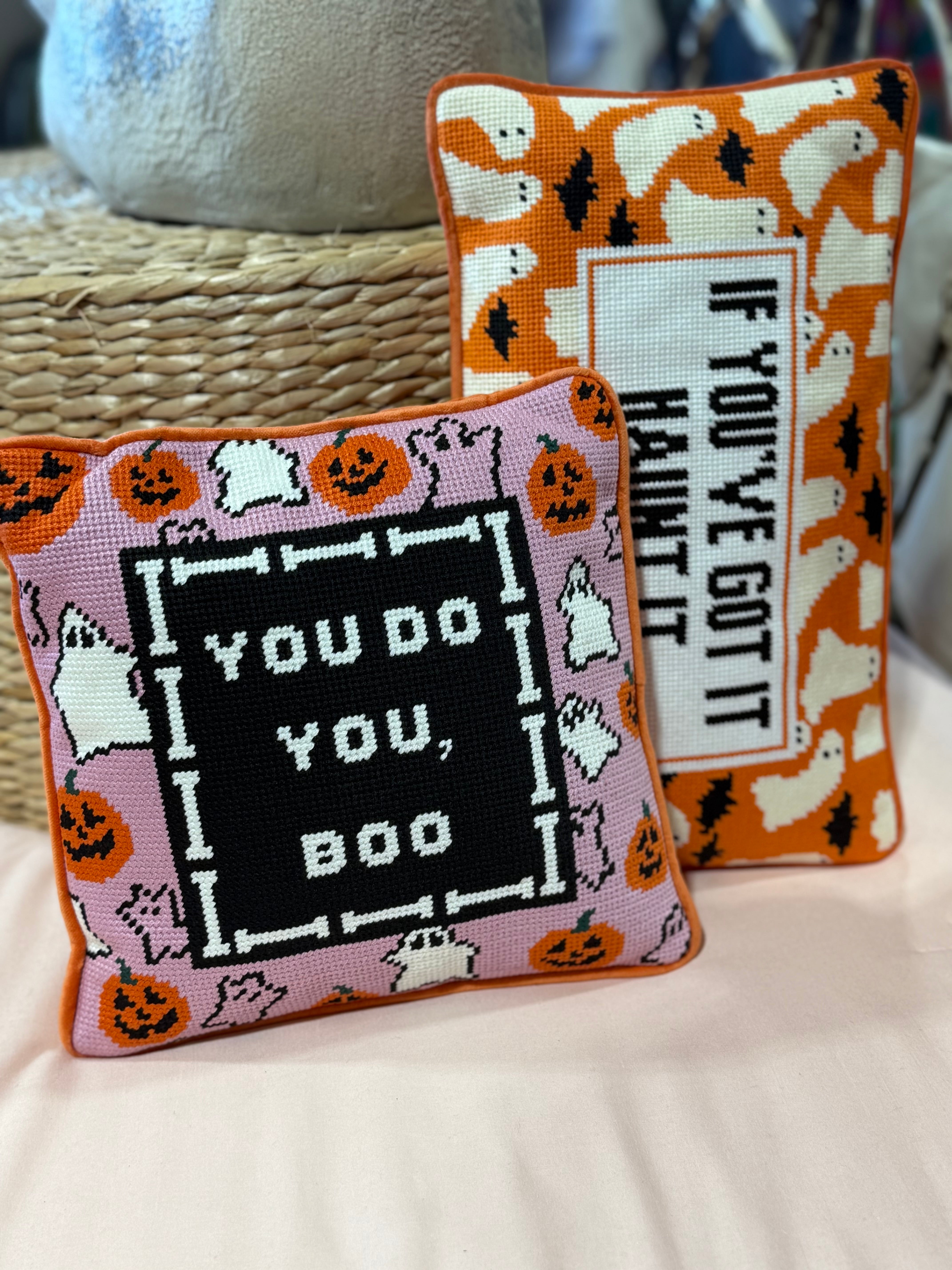 Haunting Needlepoint Pillows