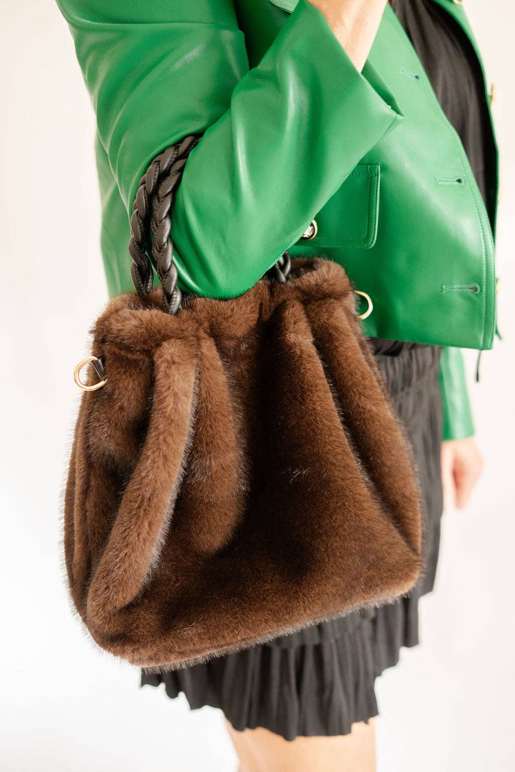 Heather Faux Fur Handbag- WS