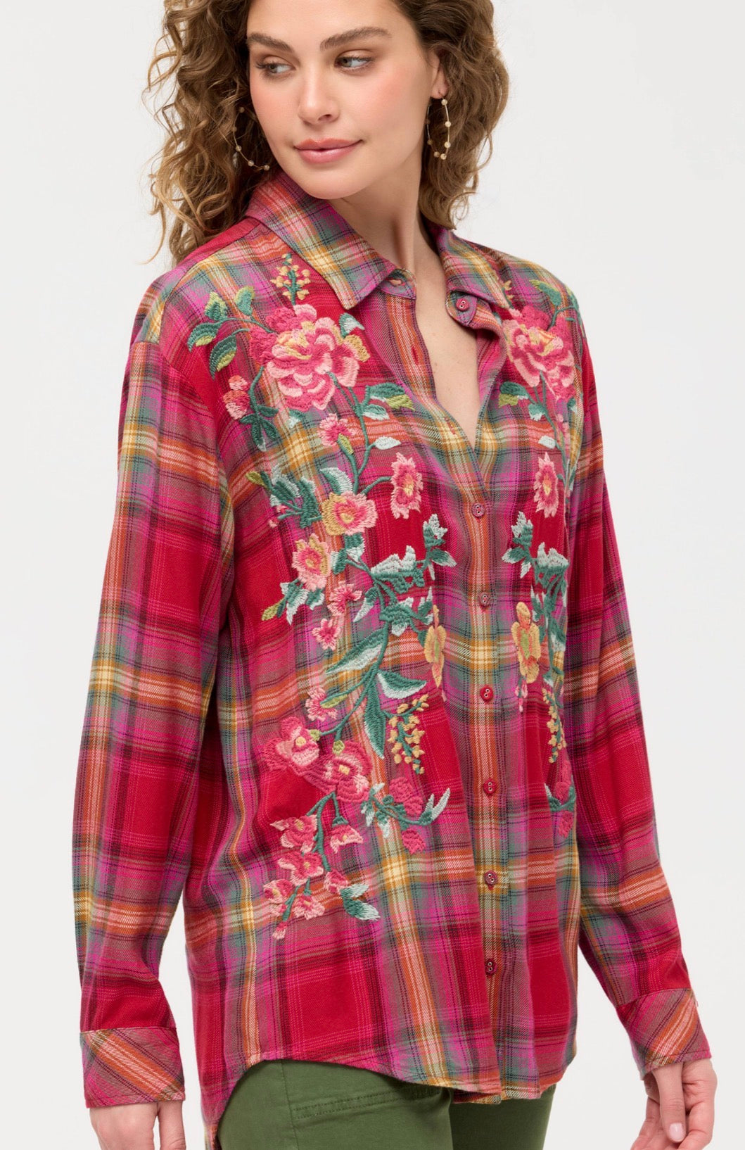 Loren Plaid Top