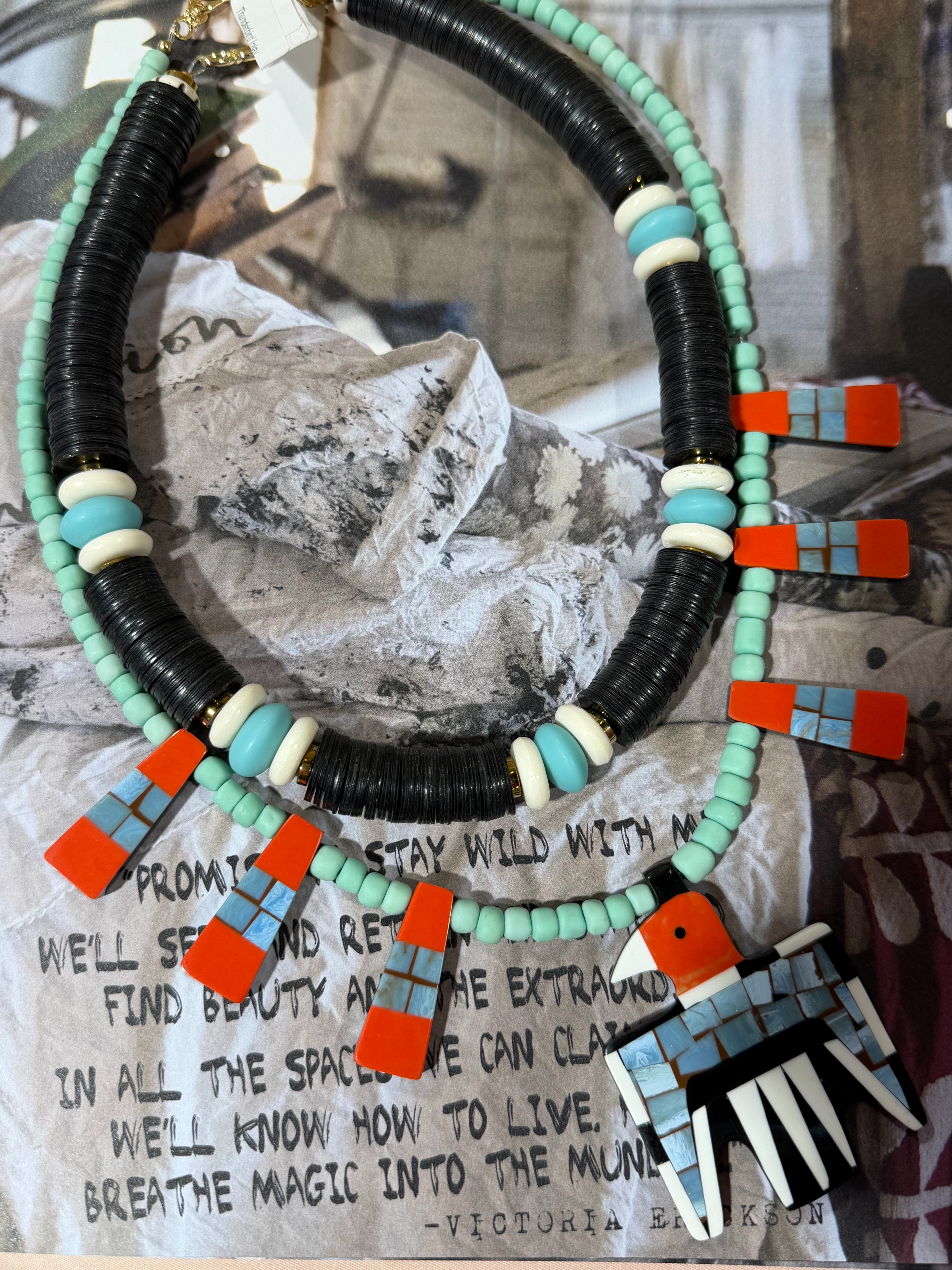 African Vinyl and Turquoise