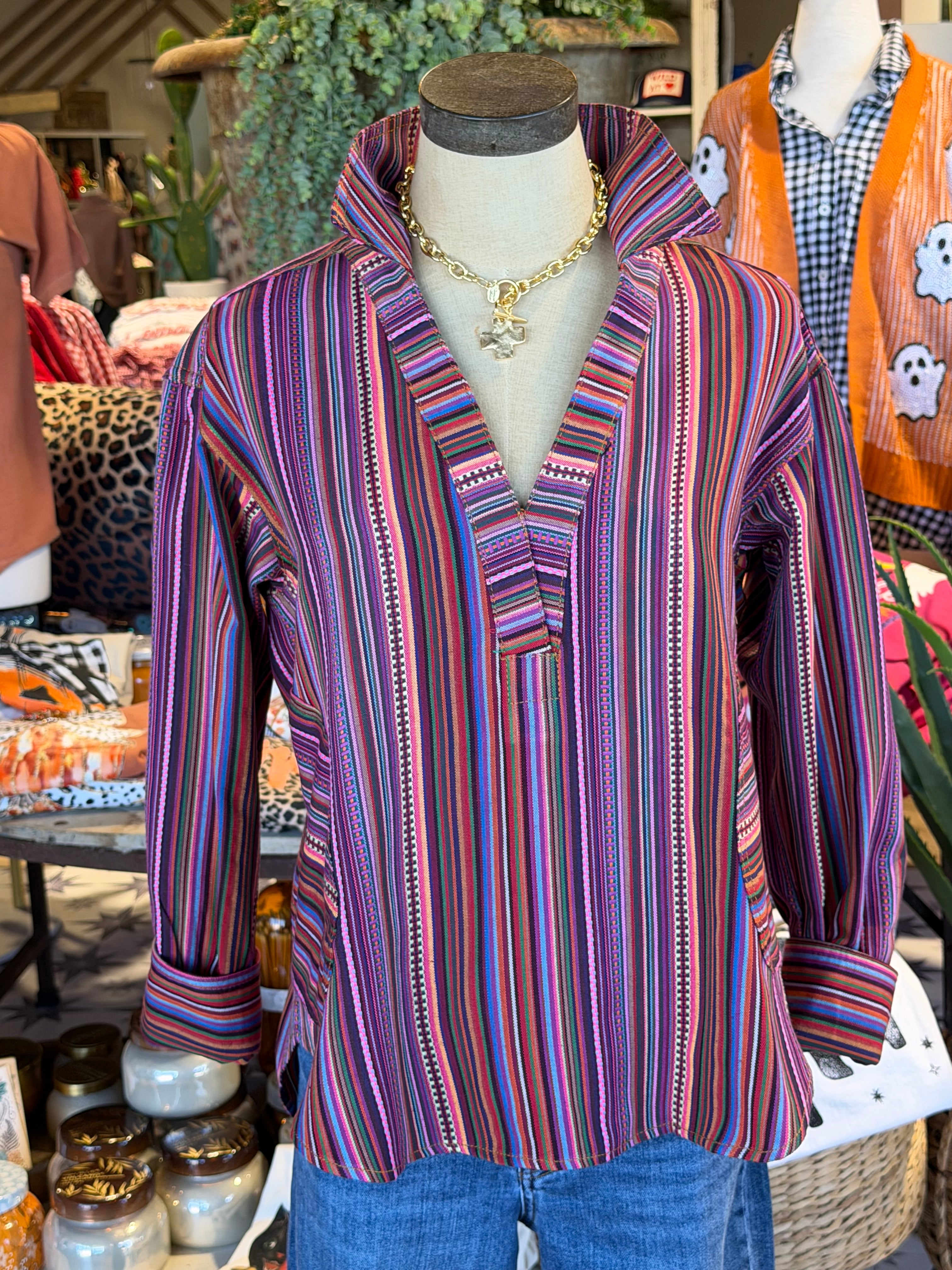 Serape Stripe Pullover