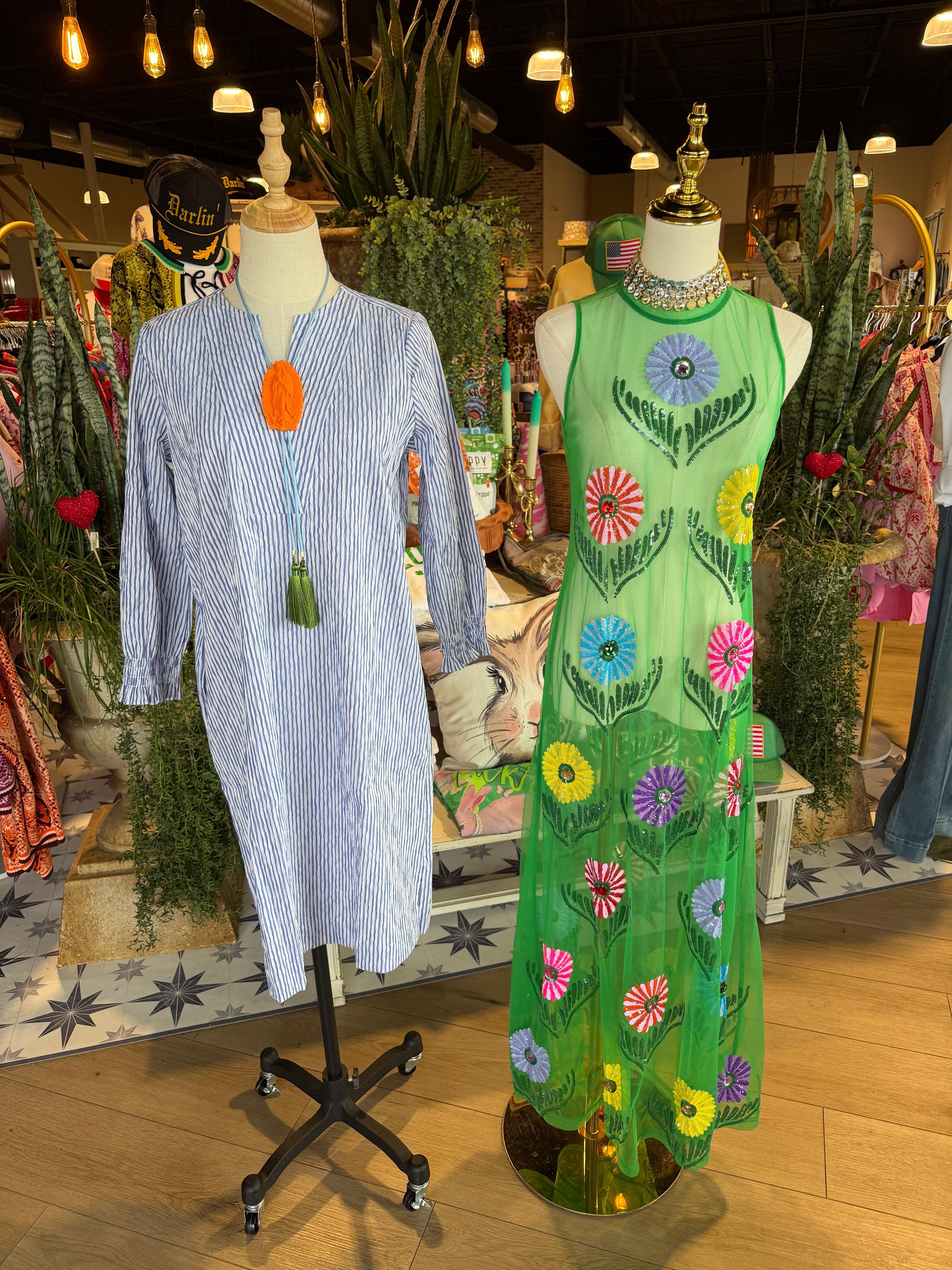 Flower Mesh Midi Dress