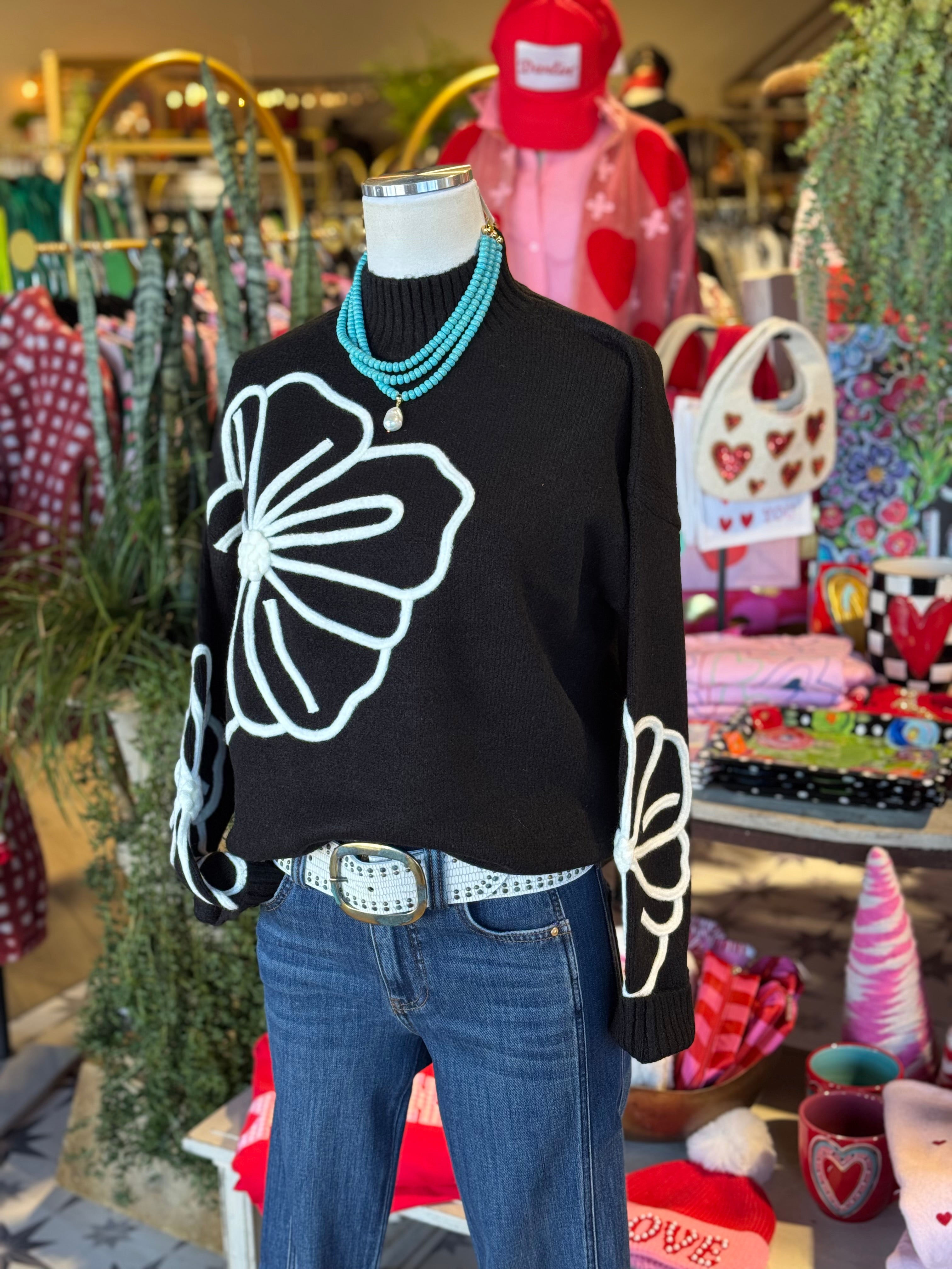 Poppy Embroidered Sweater