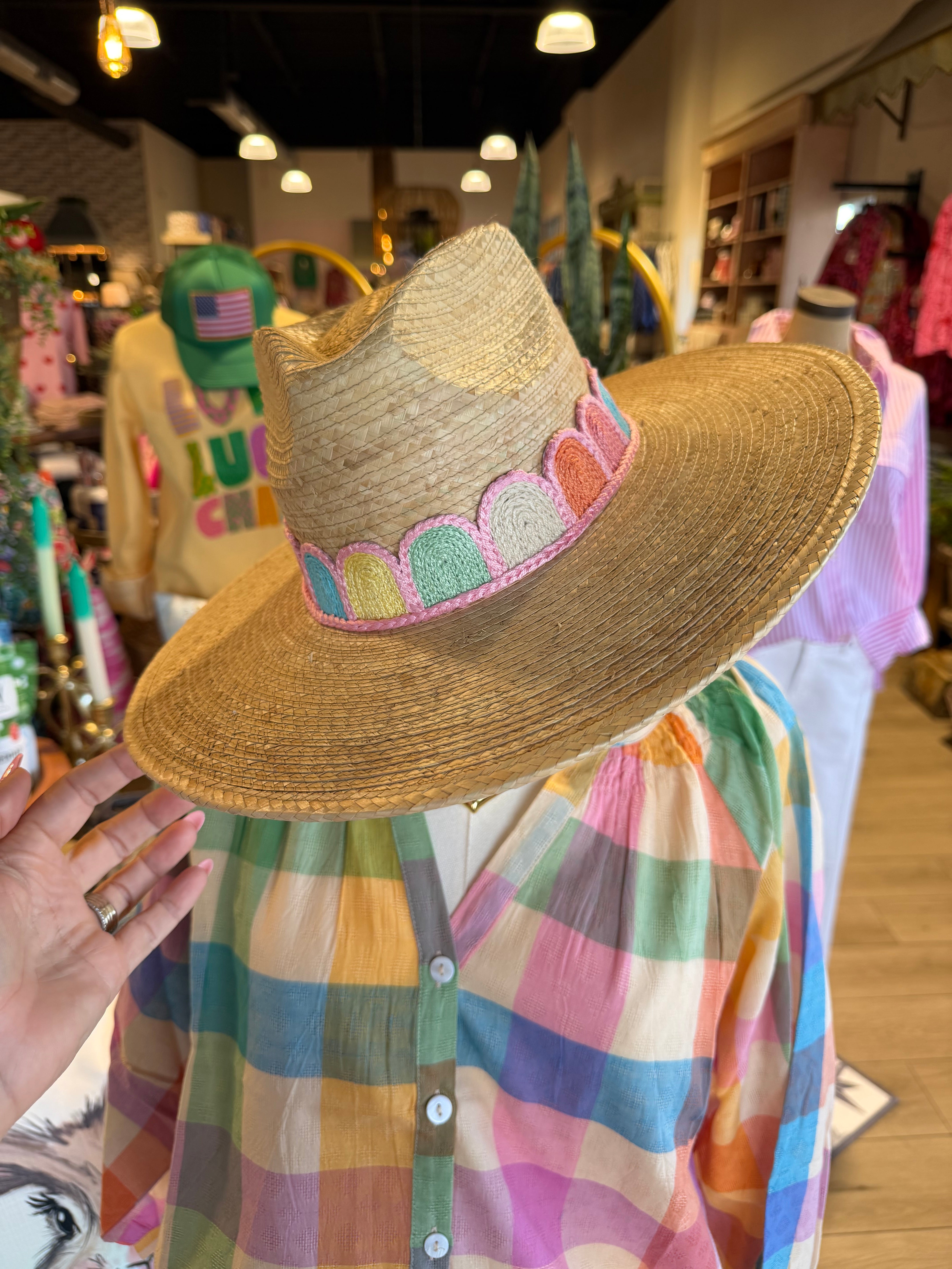 Pastel Candy Straw Hat