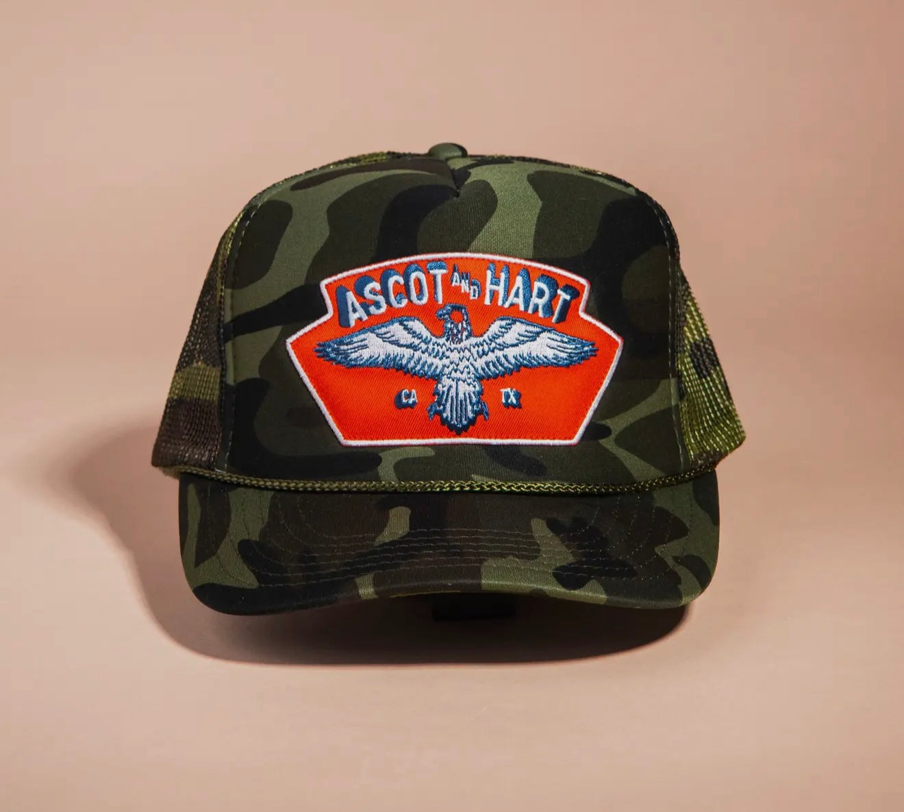 Camo Eagle Patch Trucker