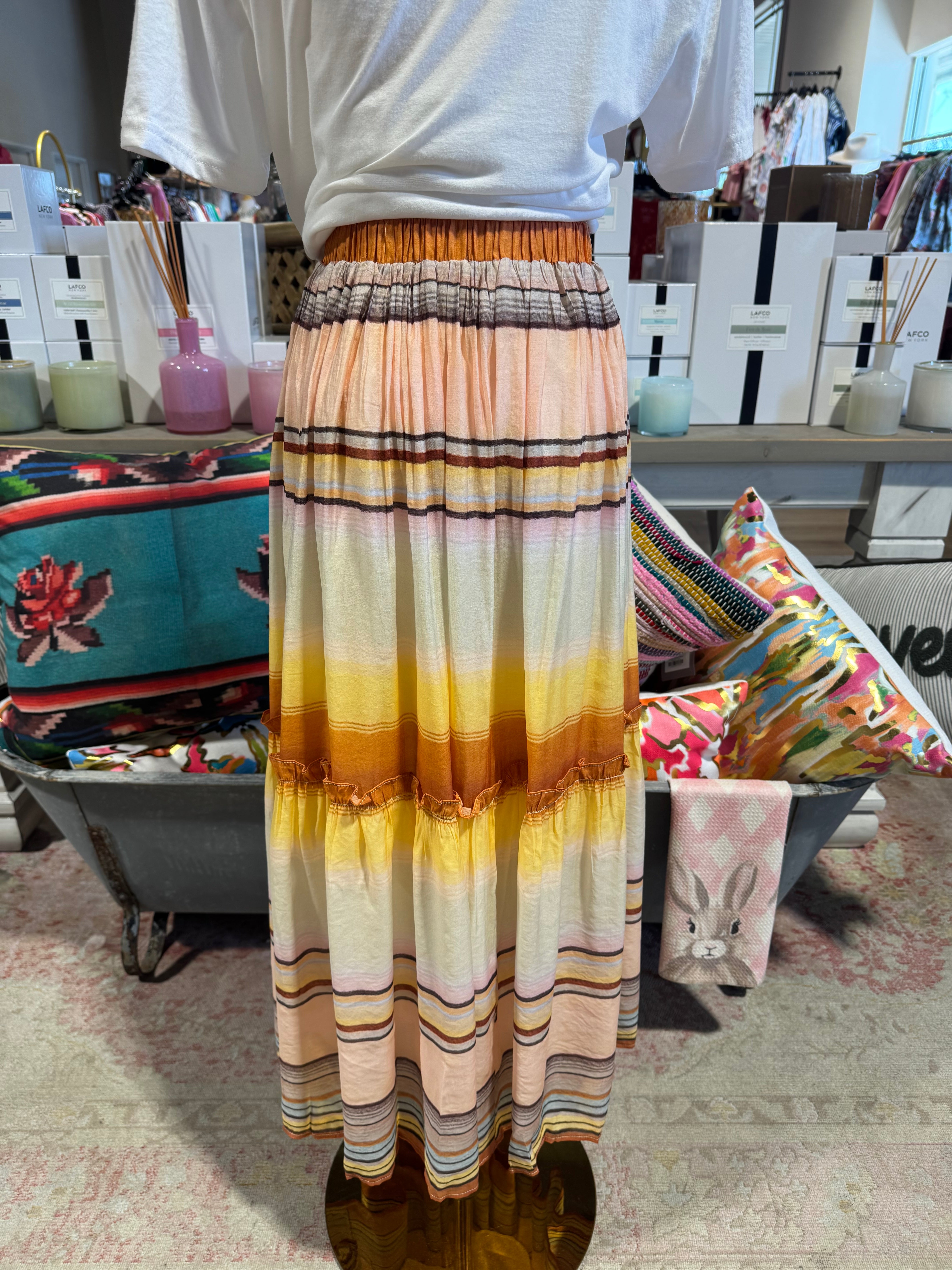 Sunset Stripe Skirt