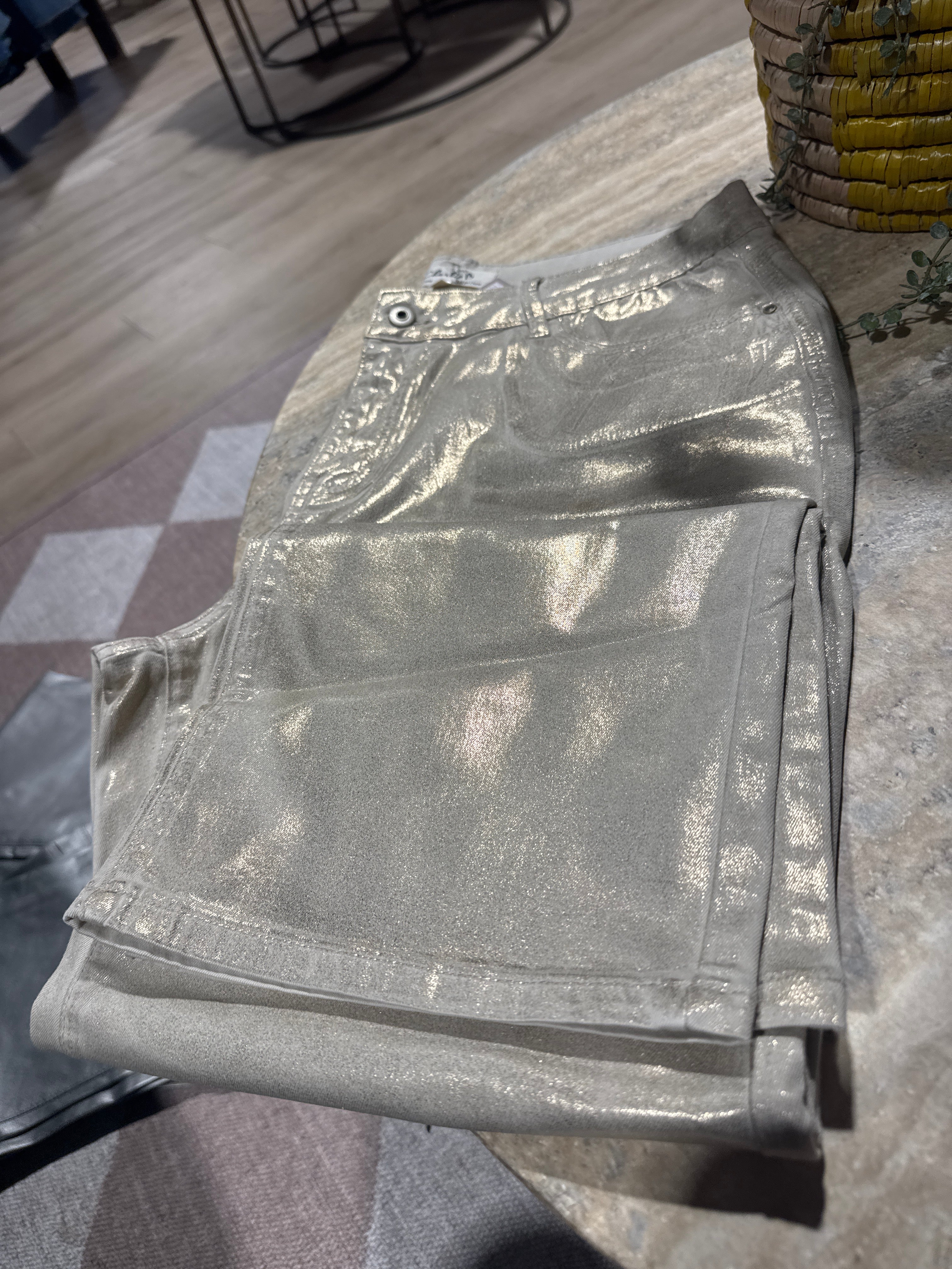 Clara Lynn Gold  Metallic Jeans