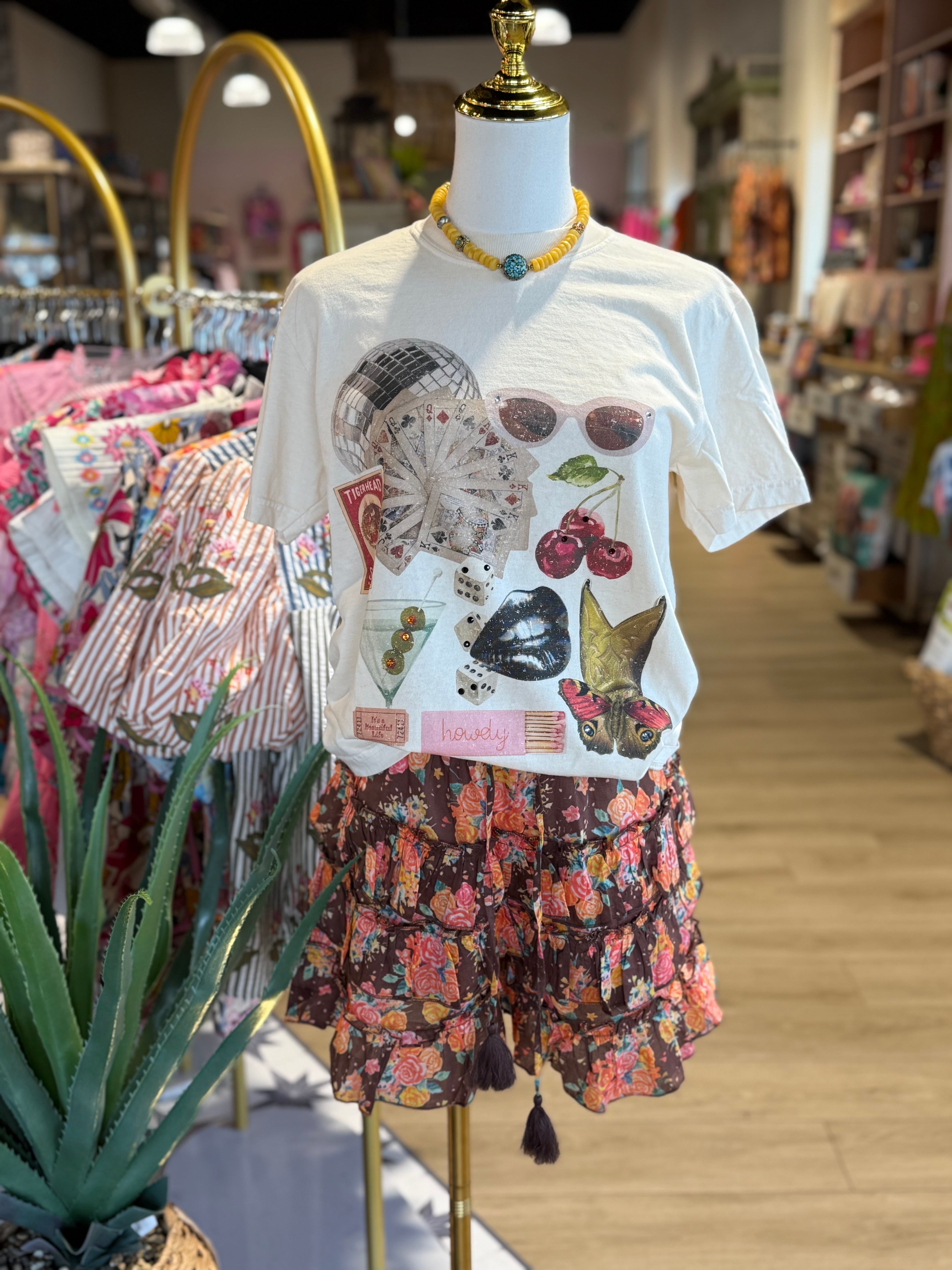 Brown Rose Ruffle Short - SALE