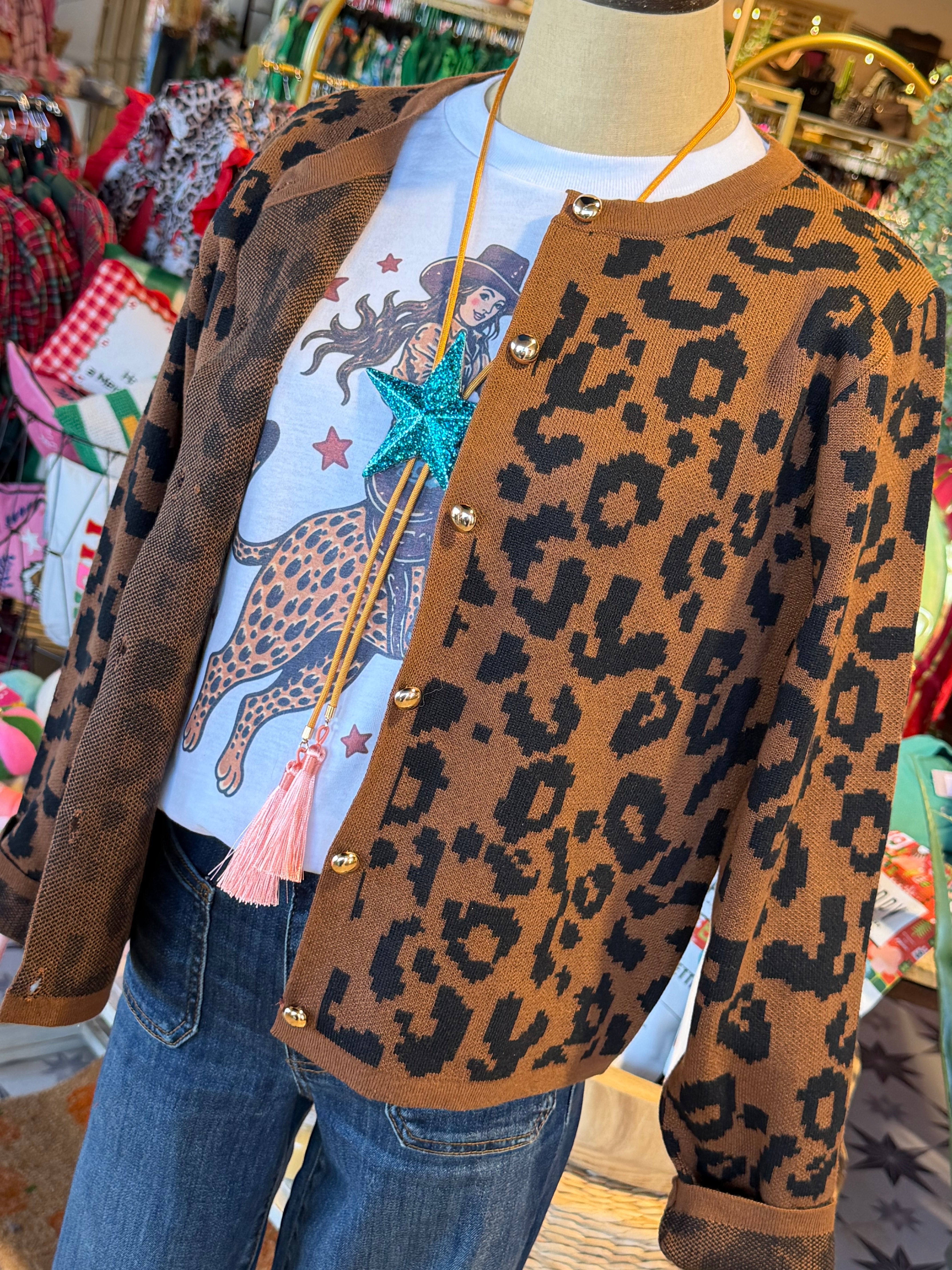 Lexi Leopard Sweater Cardigan