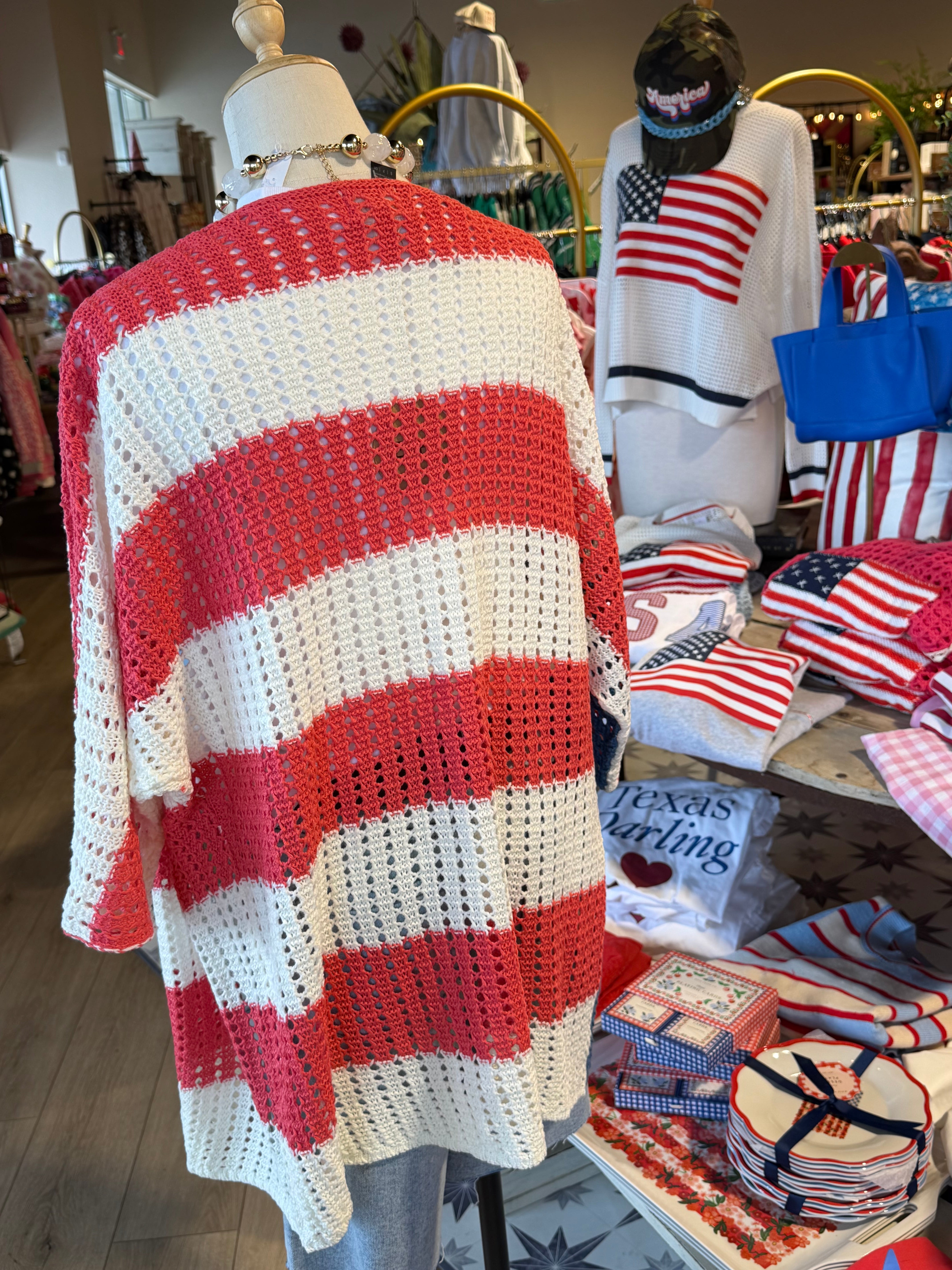 American Flag Cardigan