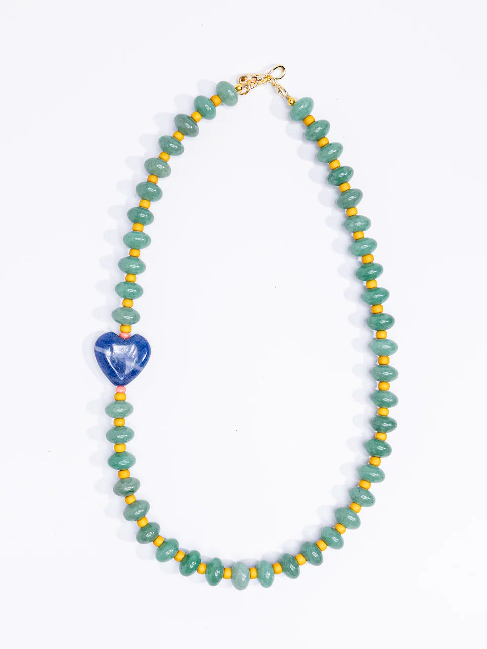 Navy Jade Heart Necklace