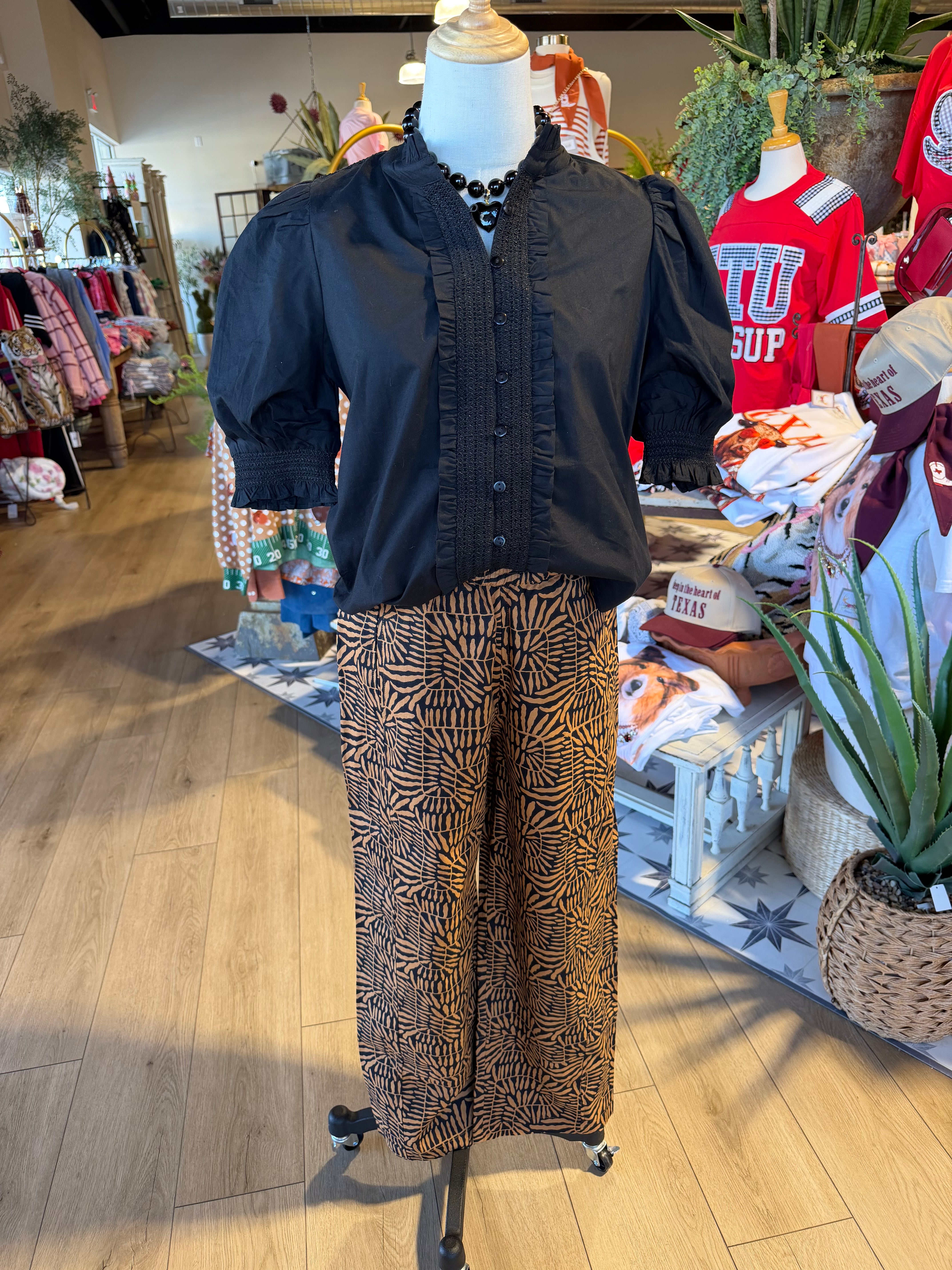 Abstract Barrel Pants