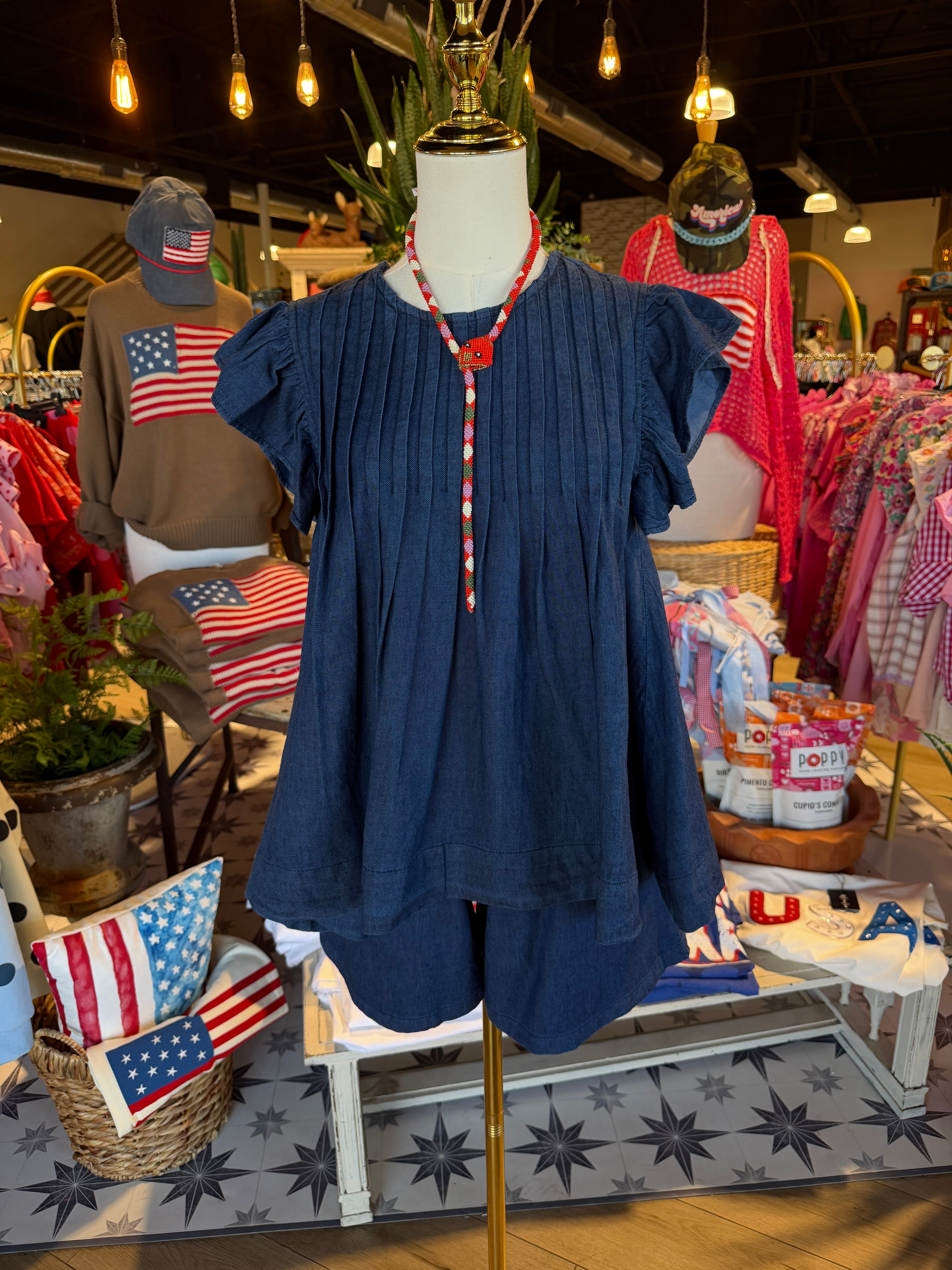 Betsy Denim  Short Set (Sold Separately)