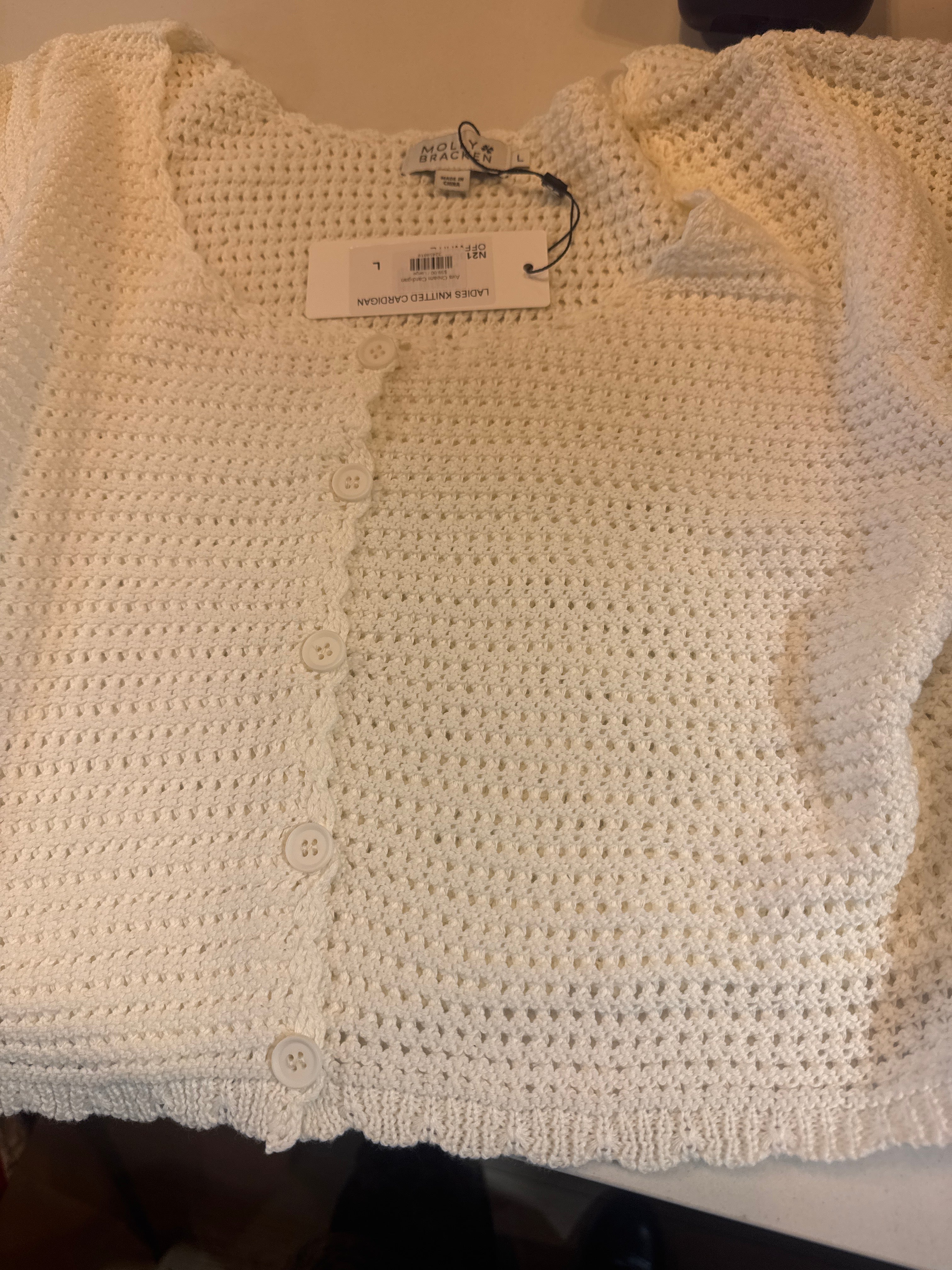 Ava Cream Cardigan