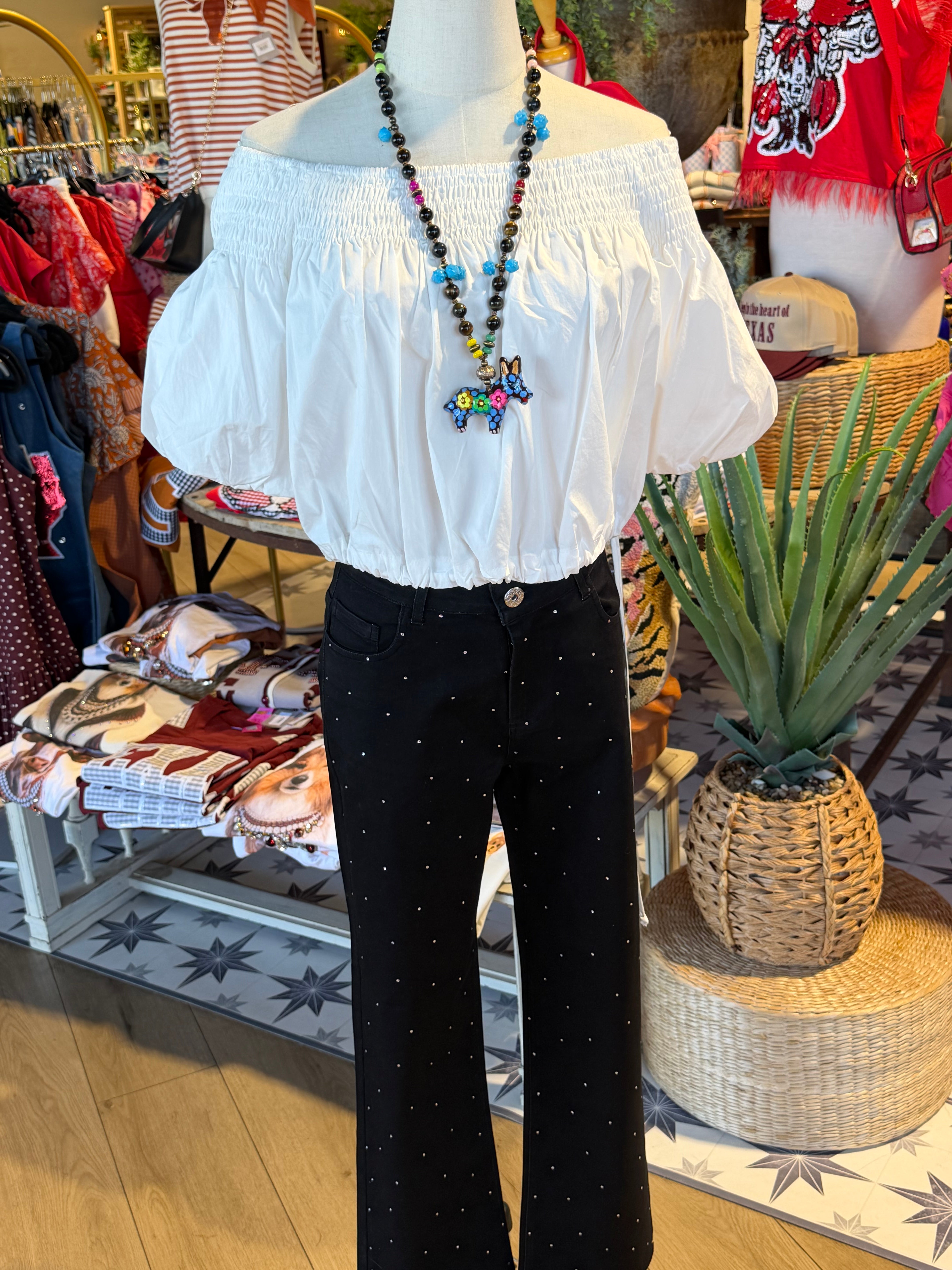 Sprinkled Rhinestone Jeans