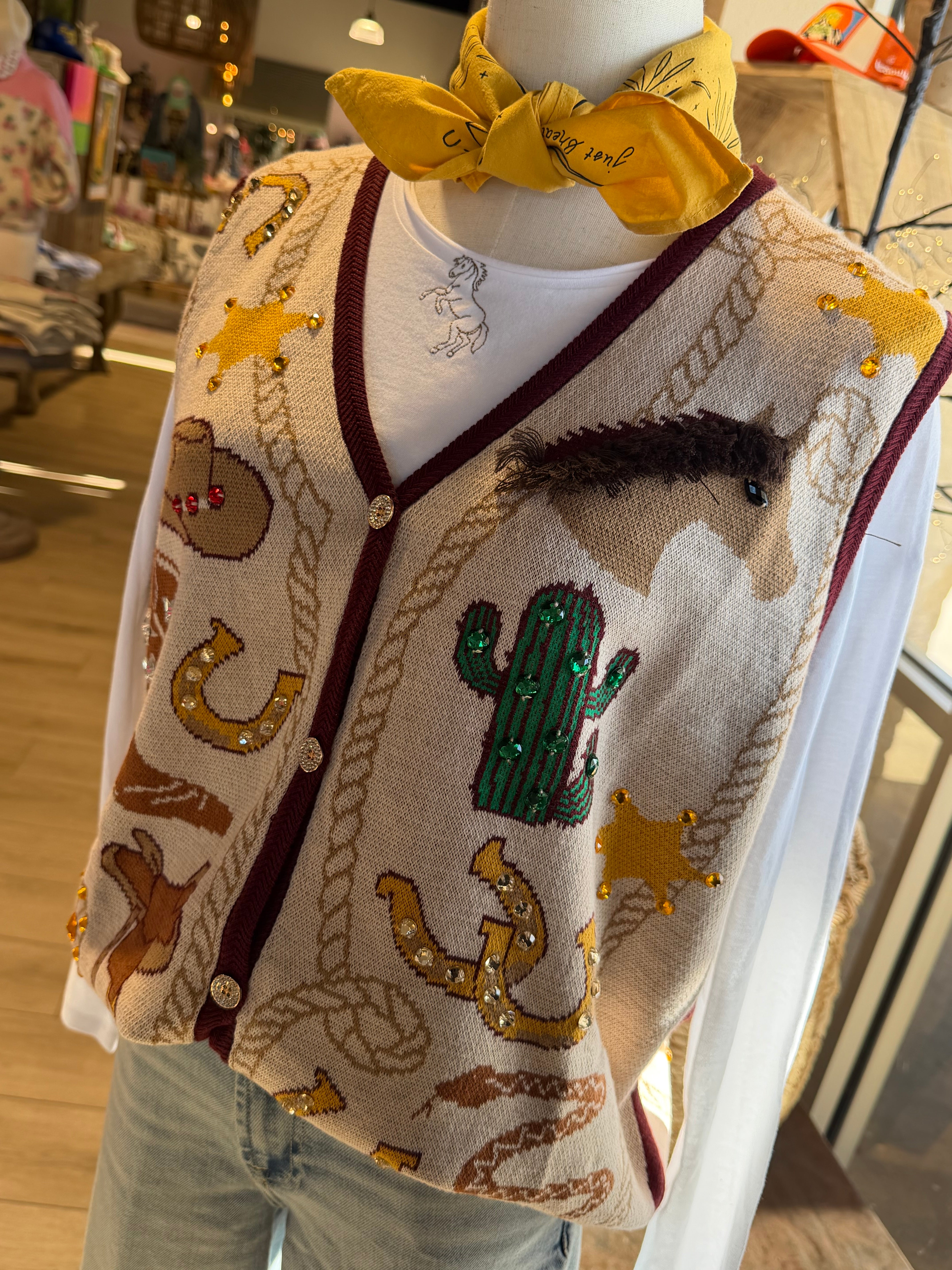 Western Icon Button Vest