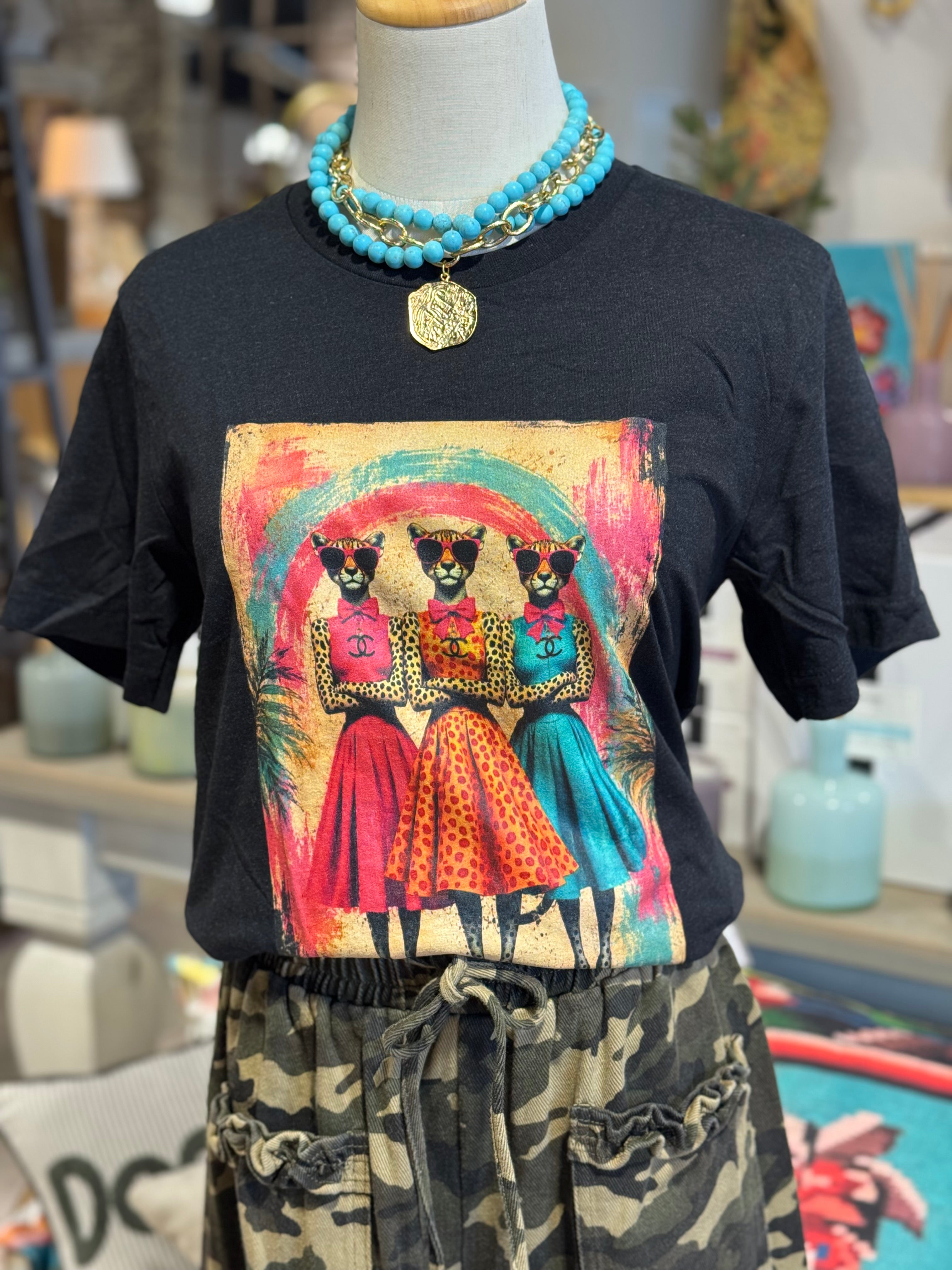 Cheetah Sister Tee