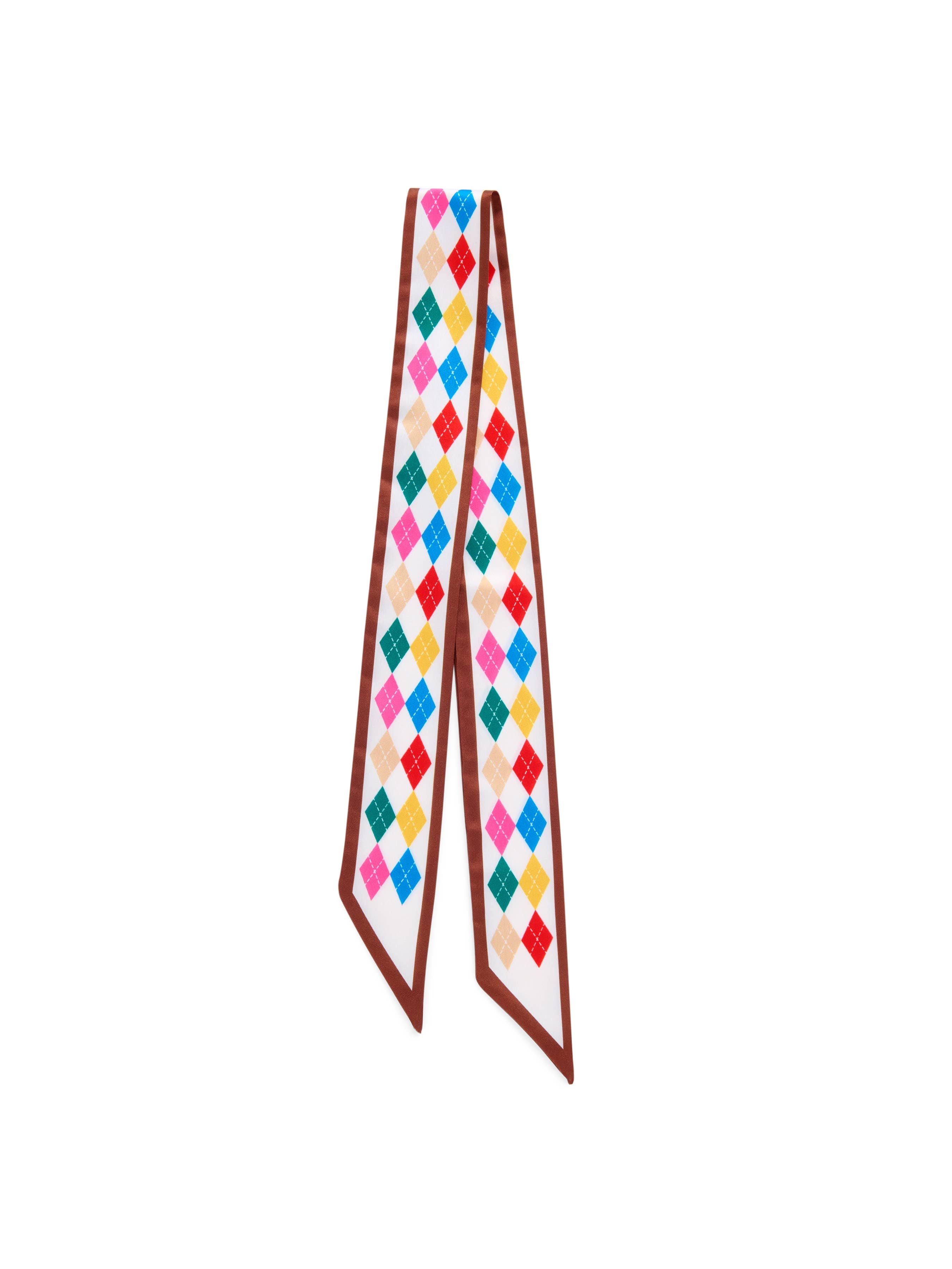 ARGYLE TWILLY SCARF, IVORY