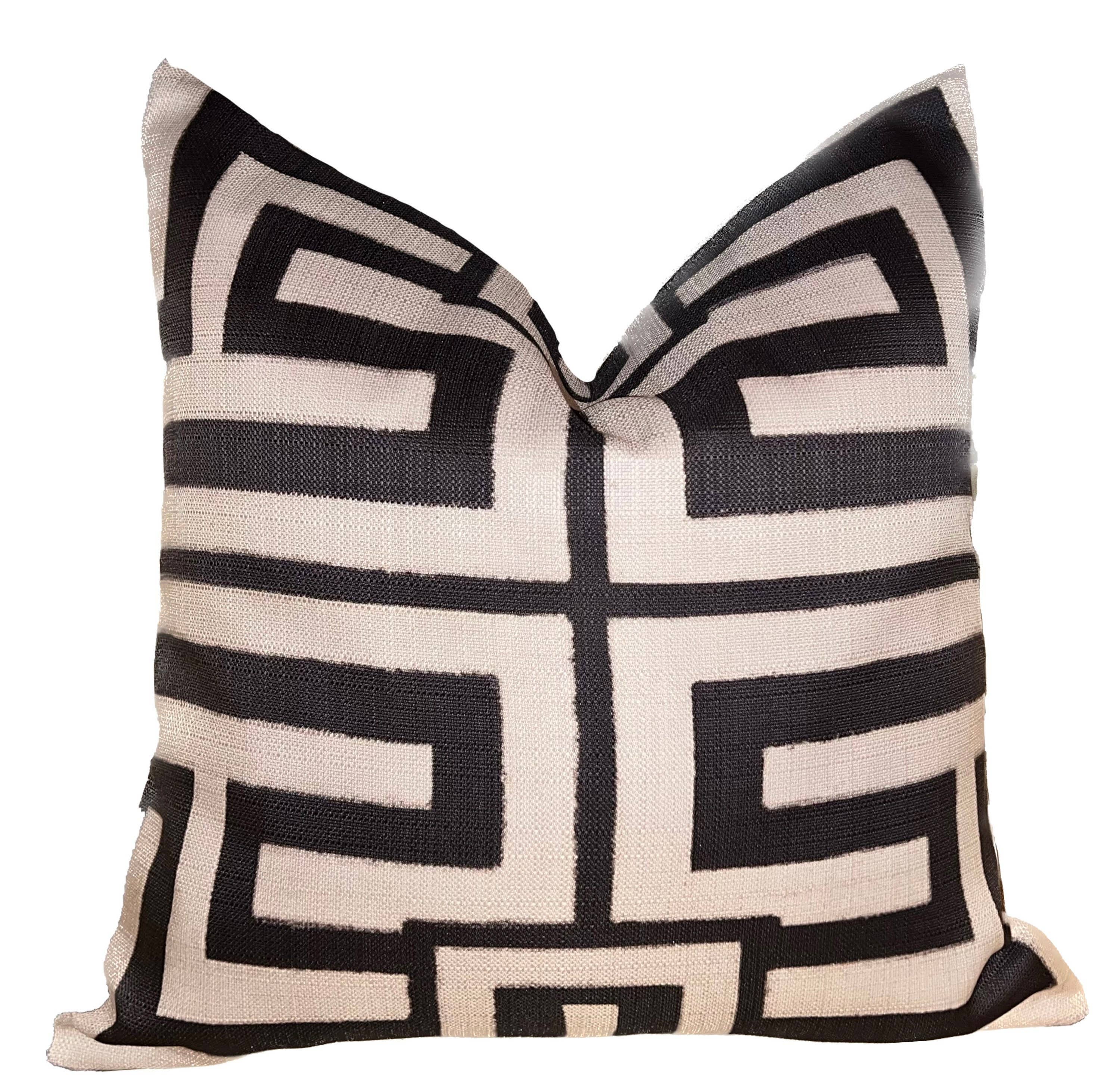 Decorative Abstract Modern Art Geometric Throw Pillow Brown