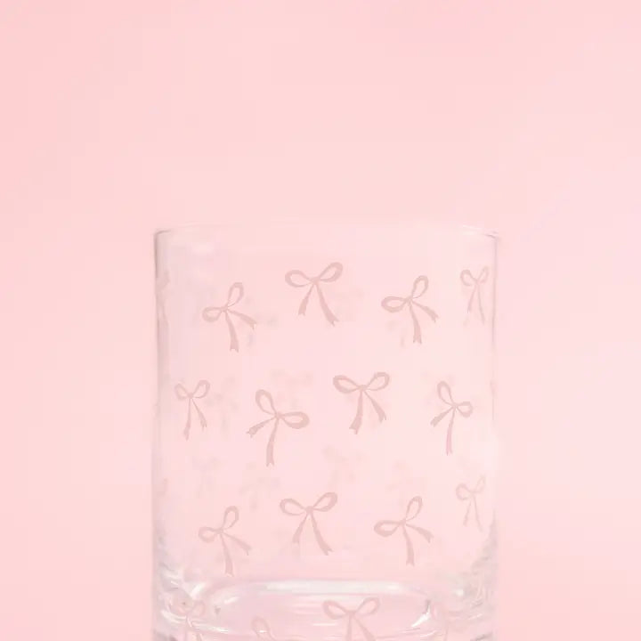 Pink Bow Cocktail Glass