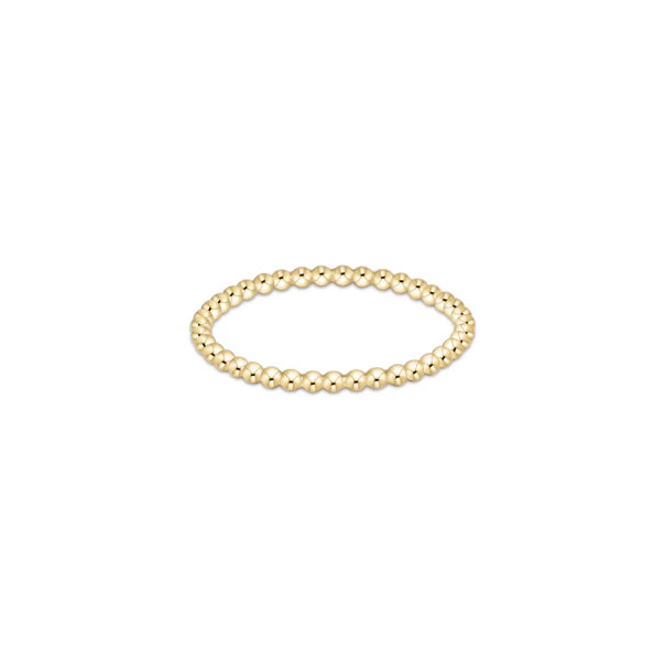 1.5 mm Gold Beaded Ring