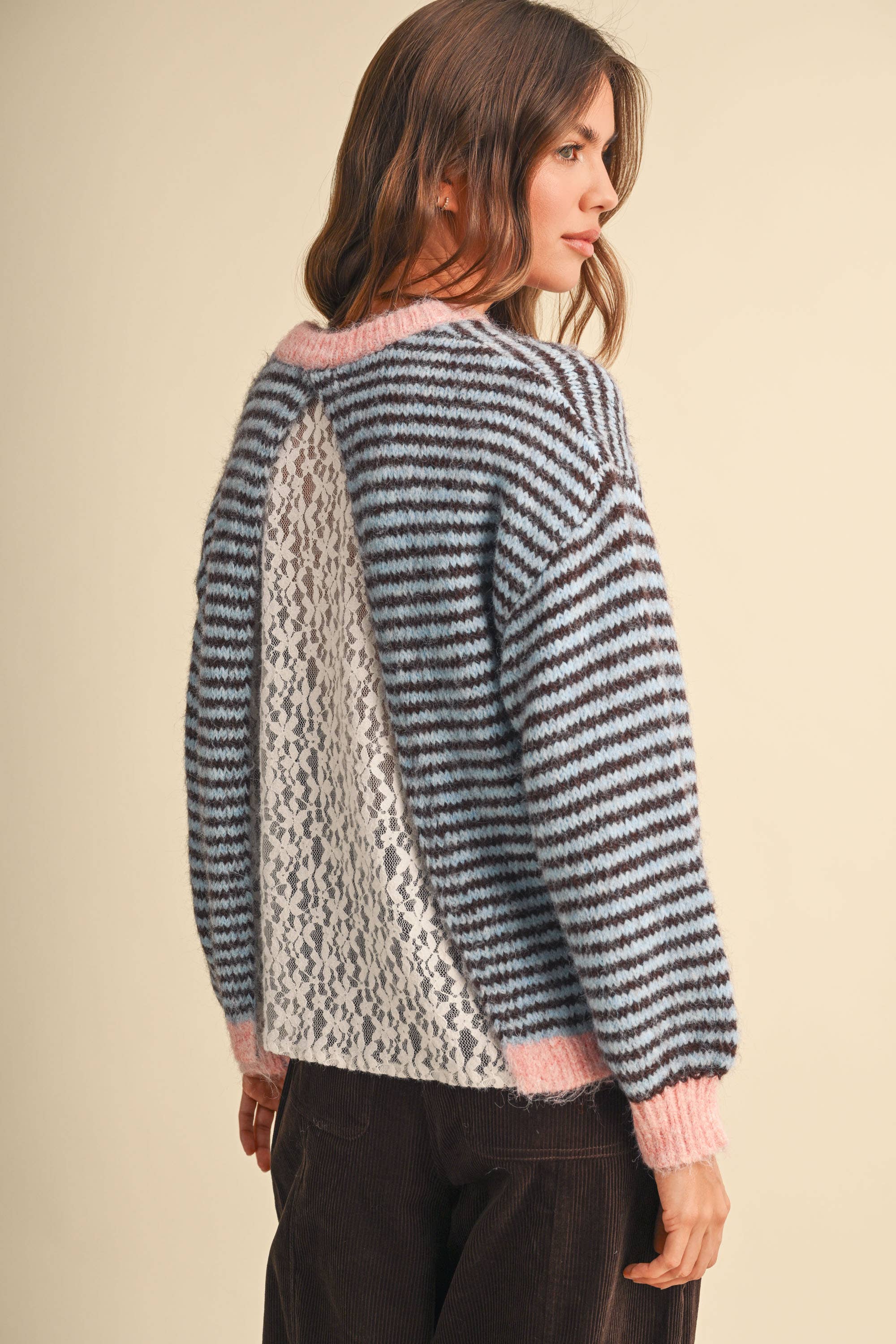 LACEY STRIPED SWEATER