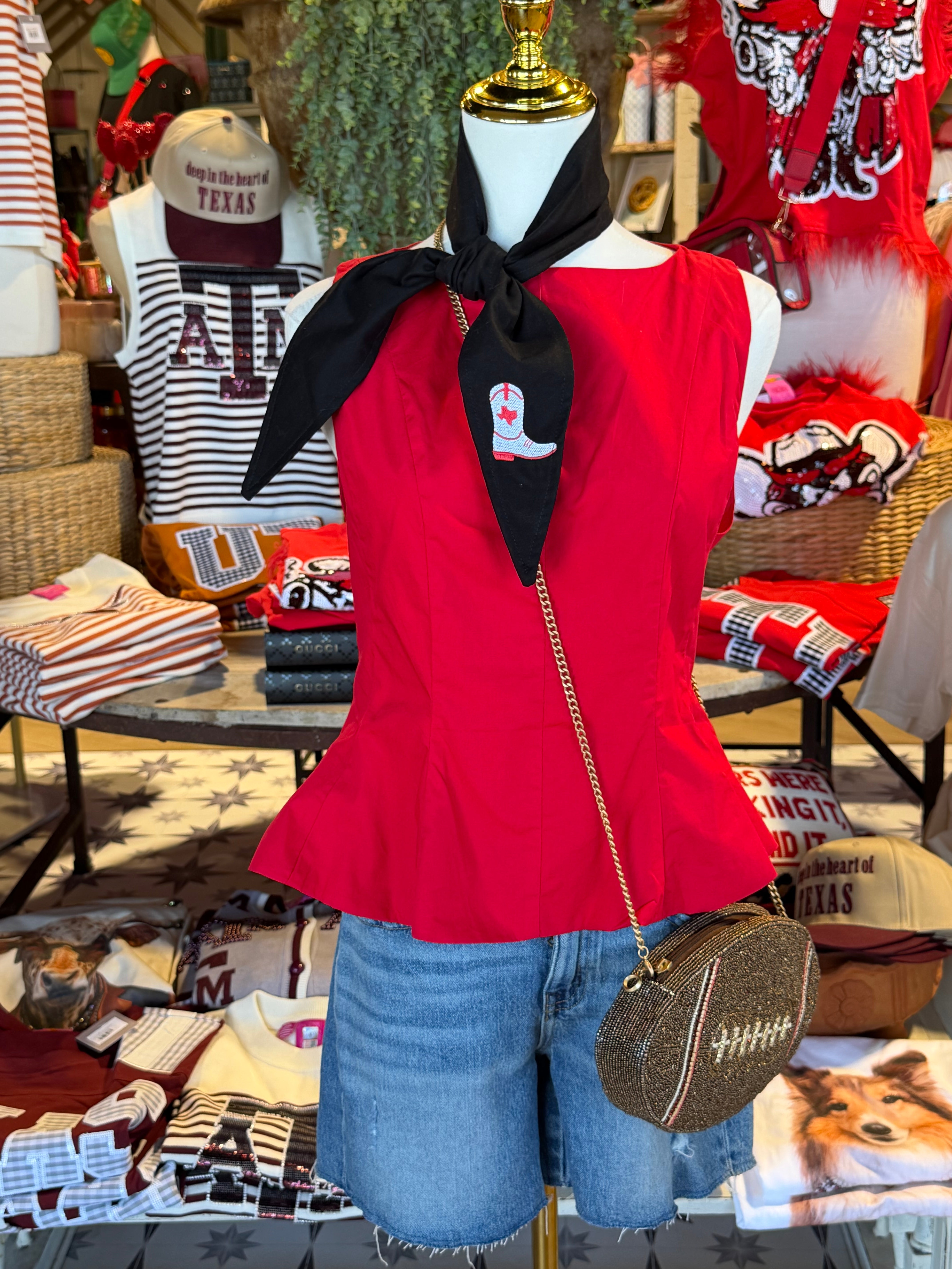 Sleeveless Peplum Top