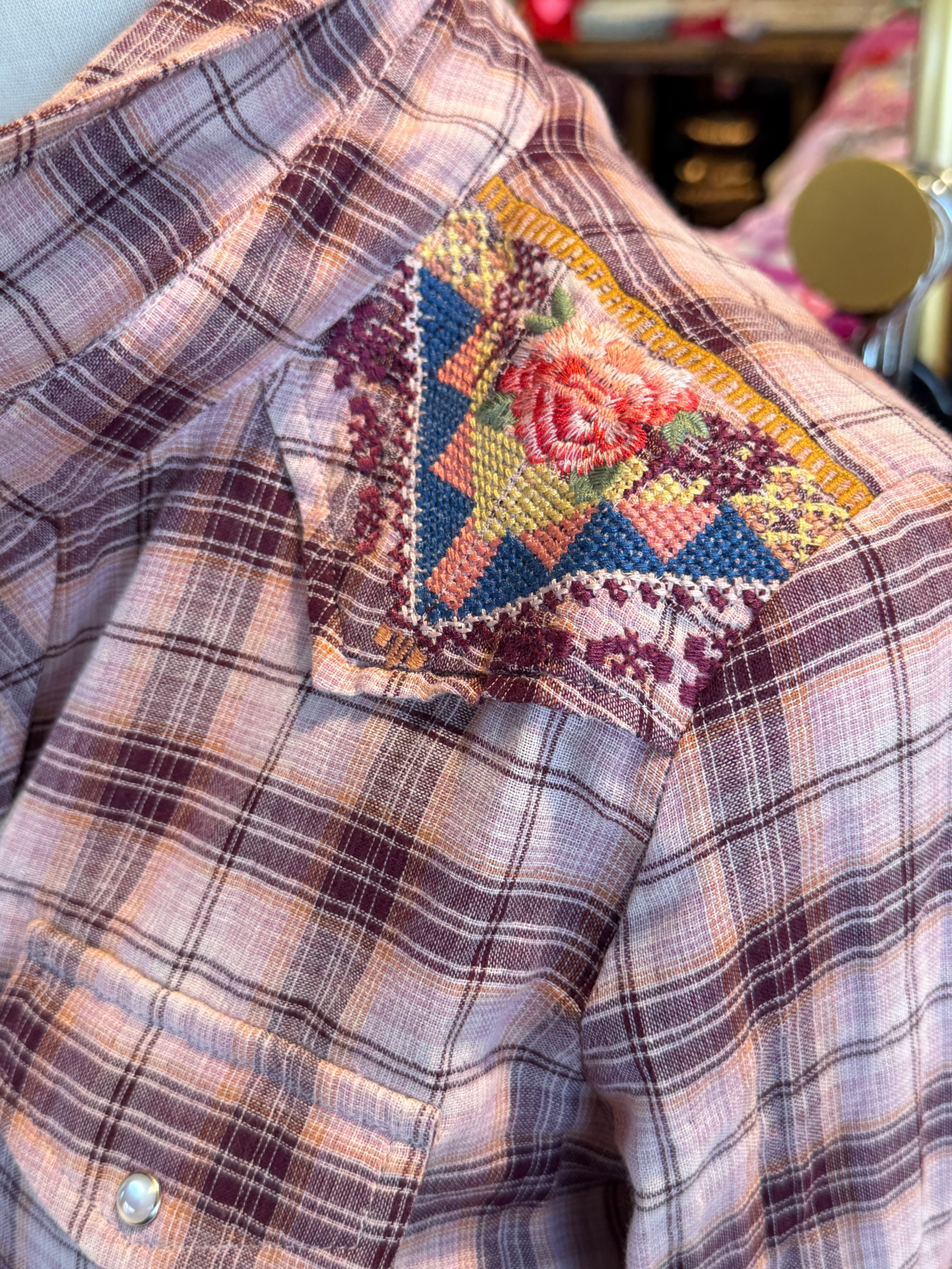 Inez Plaid Top