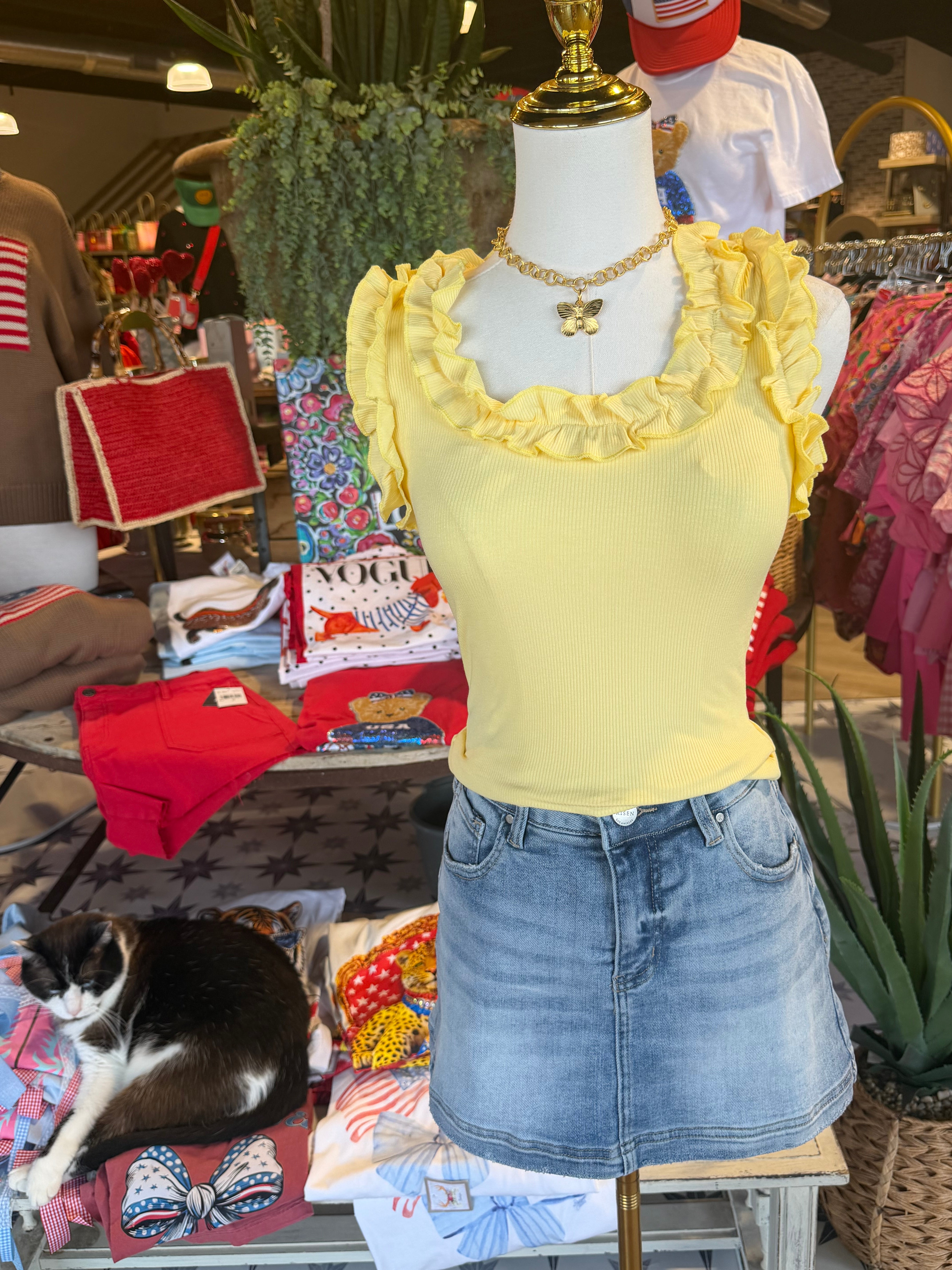 Buttery Ruffle Tank