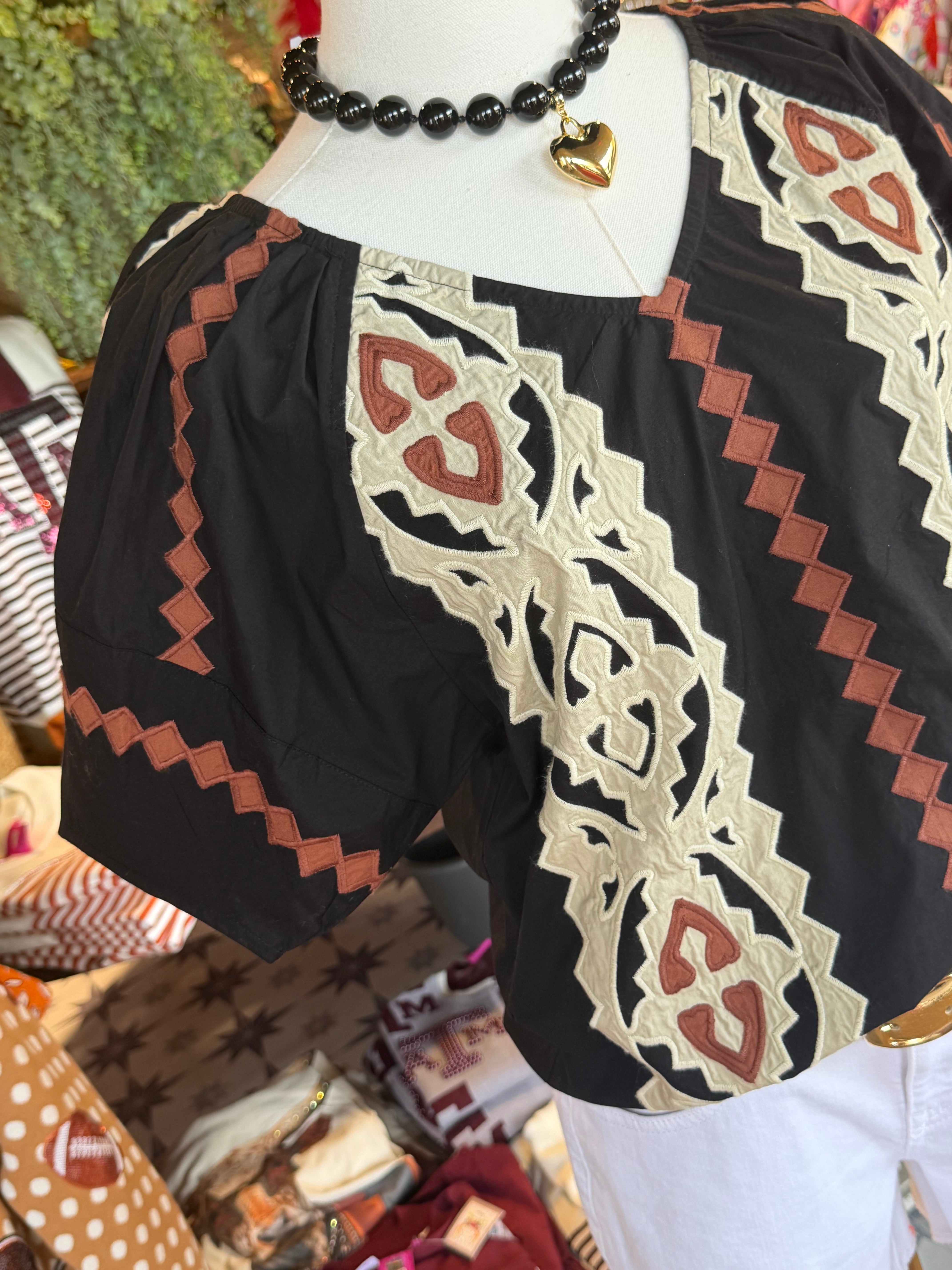Bernice Appliqué Top