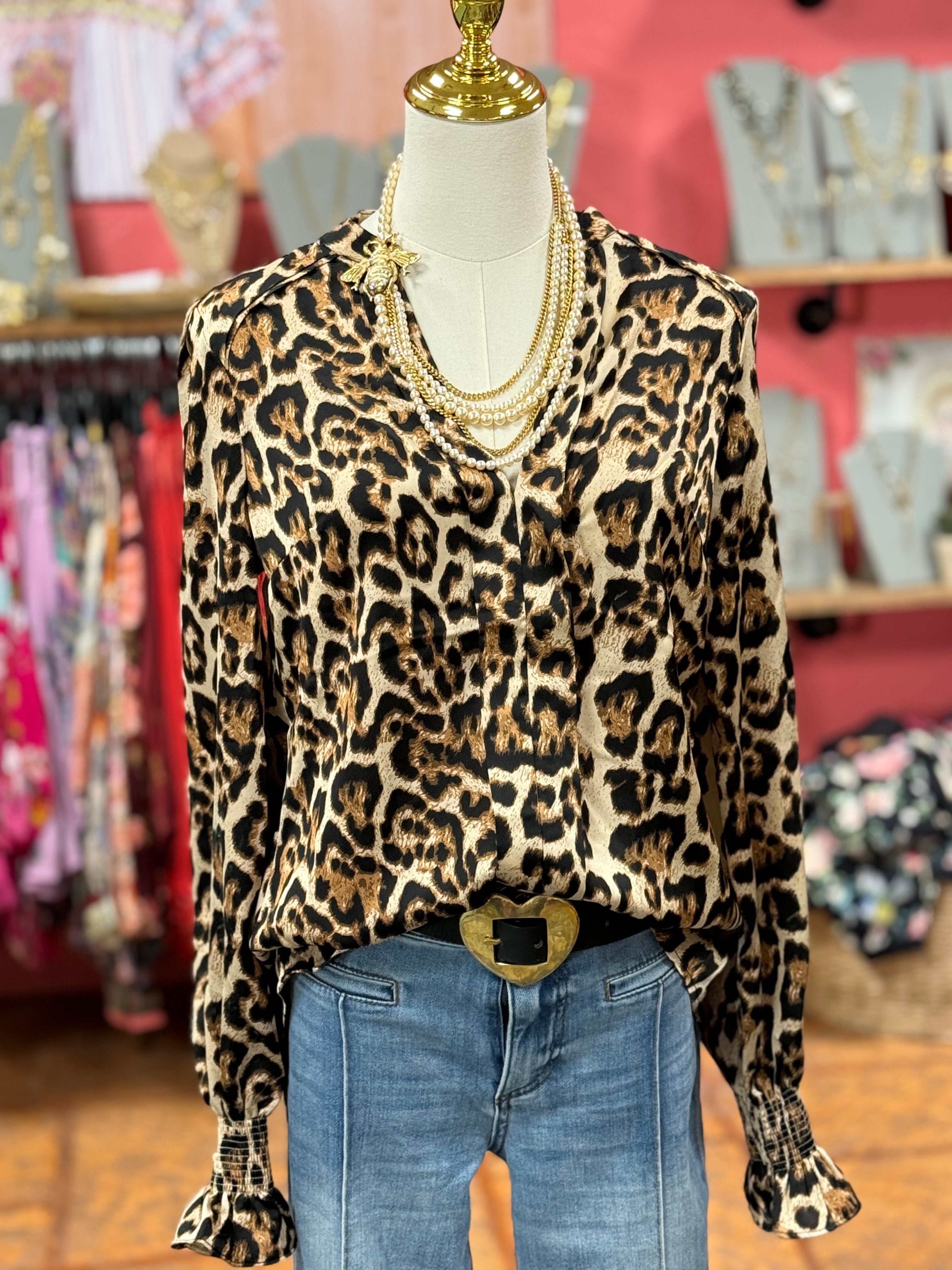 Halsey Leopard Blouse