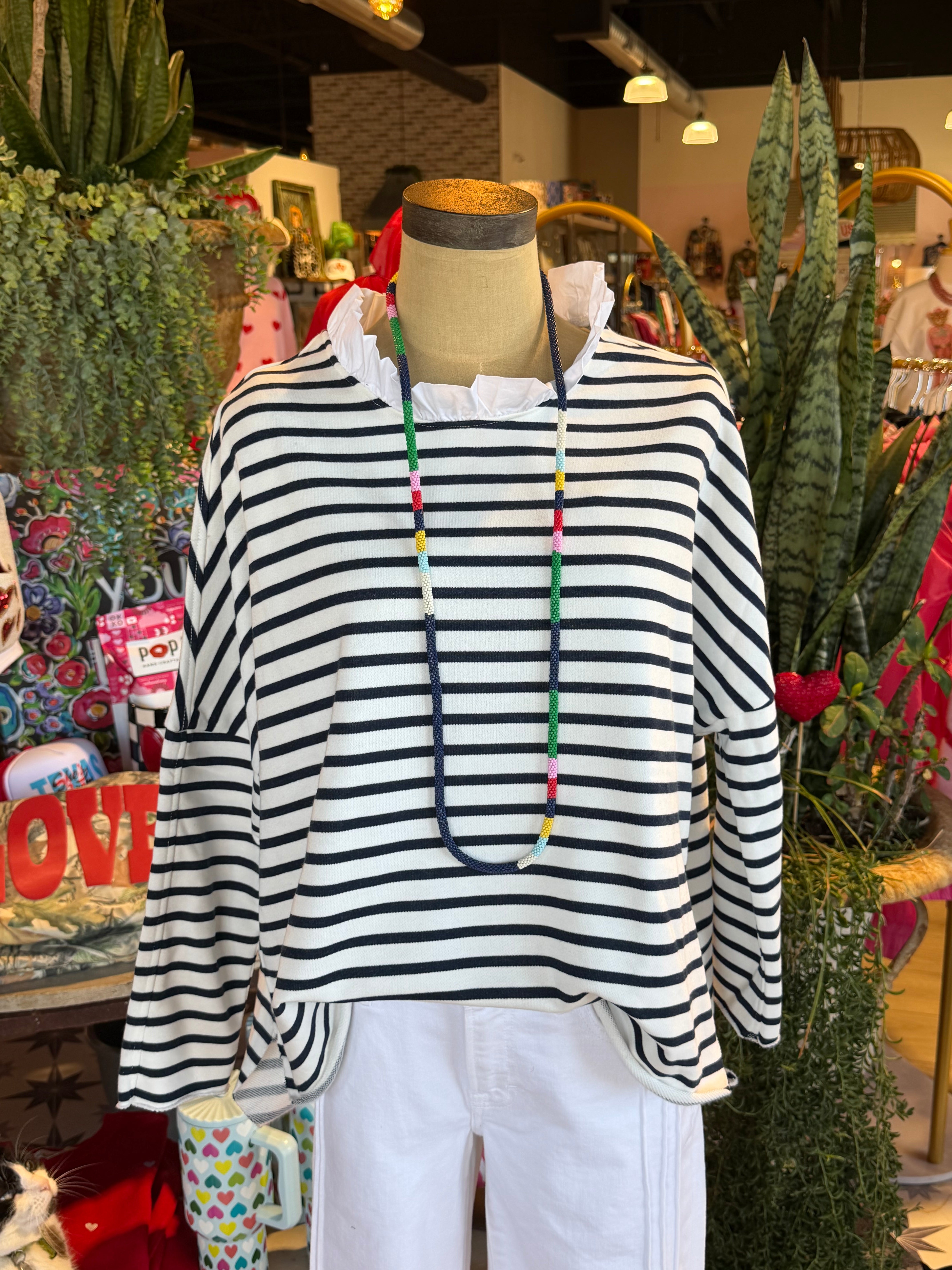 Frilly Stripes Sweatshirt