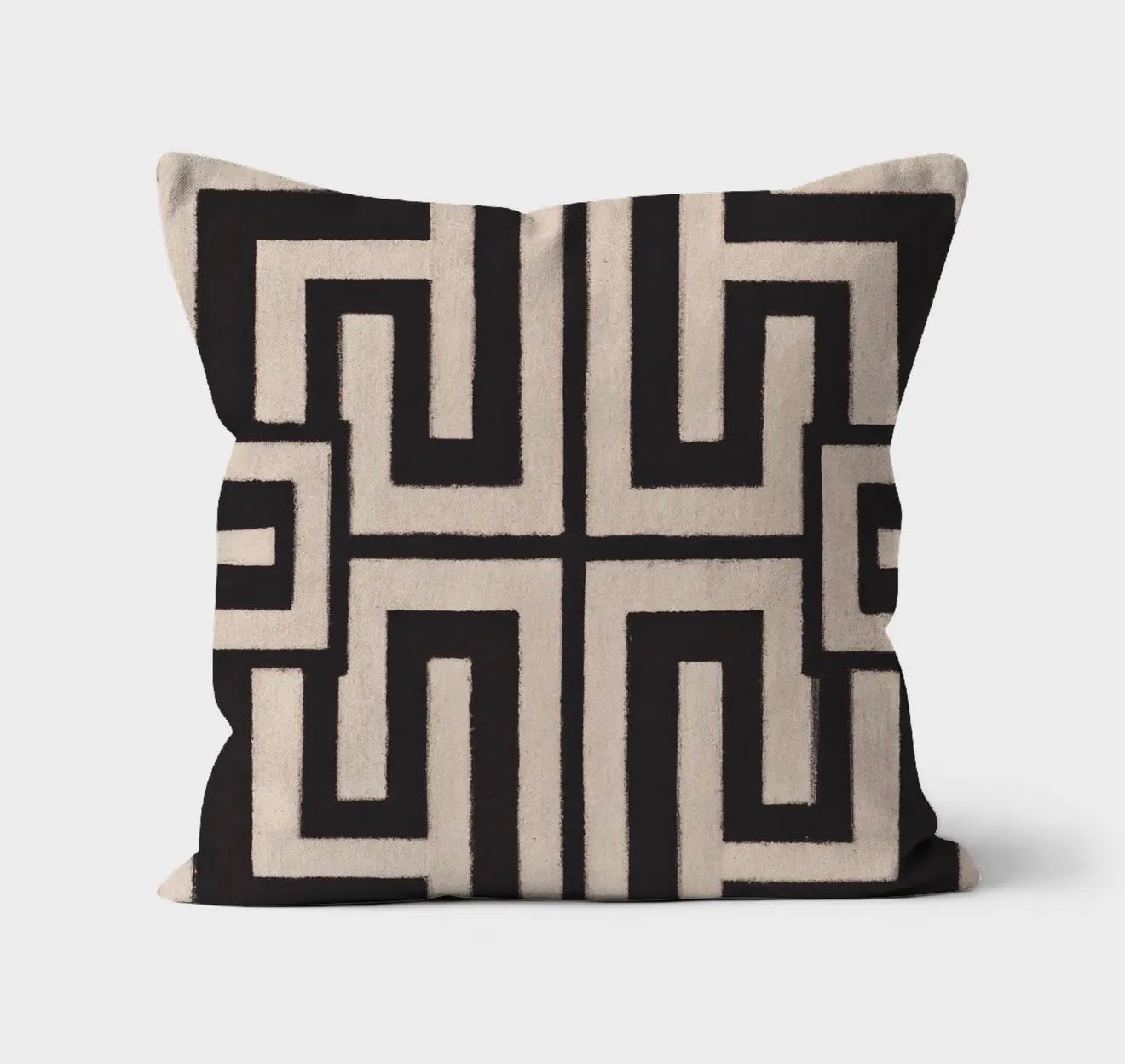 Decorative Abstract Modern Art Geometric Throw Pillow Brown