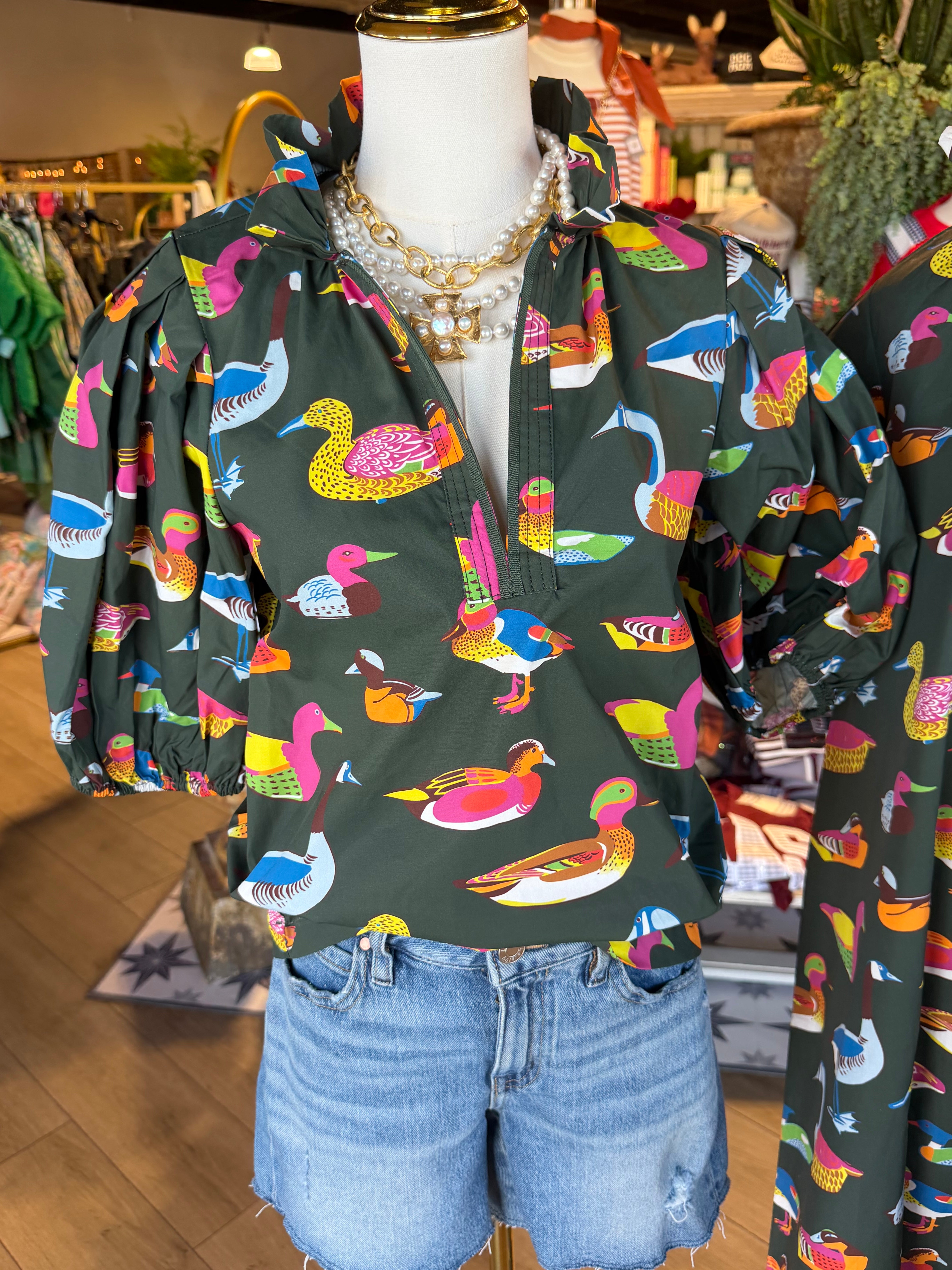 Anna Duck Top Olive
