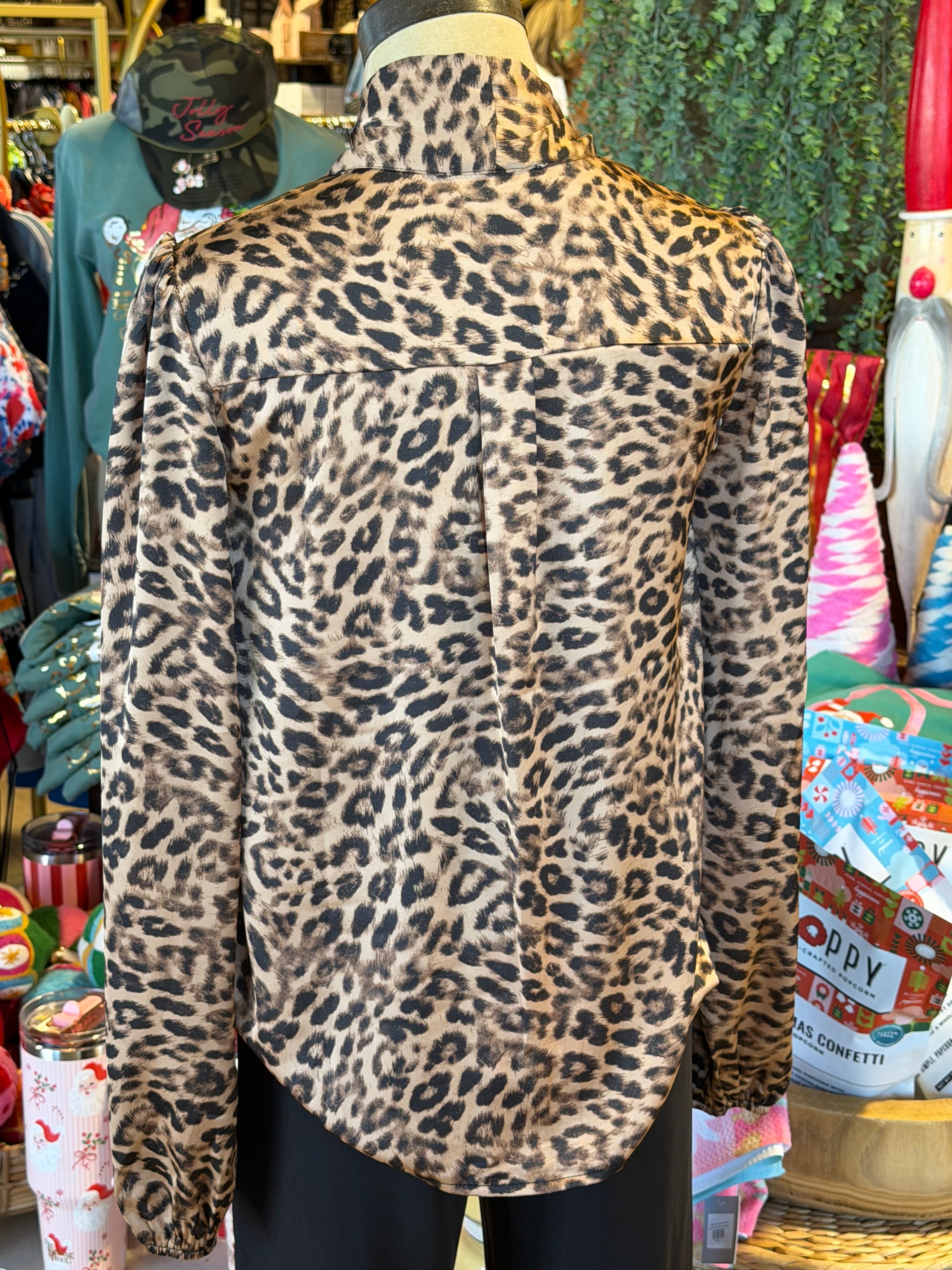 Wild Grace Leopard Blouse