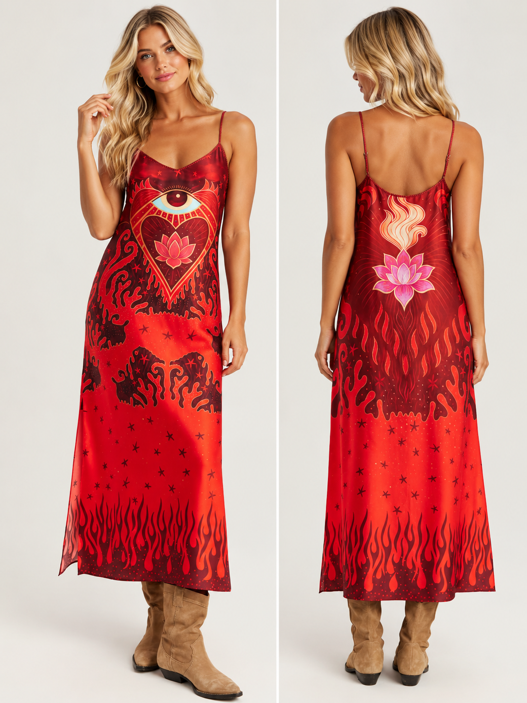 Olivia Red Aura Dress